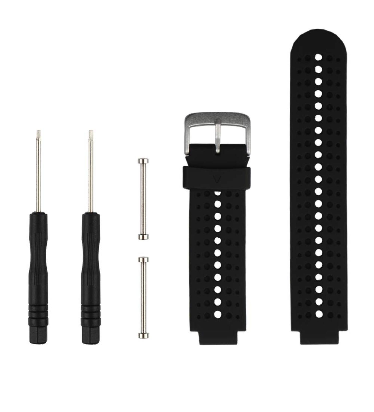 Adjustable Silicone Replacement Band for Garmin Forerunner 235 & Approach S20/S5/S6 - Black - Buy Online on GoSupps.com