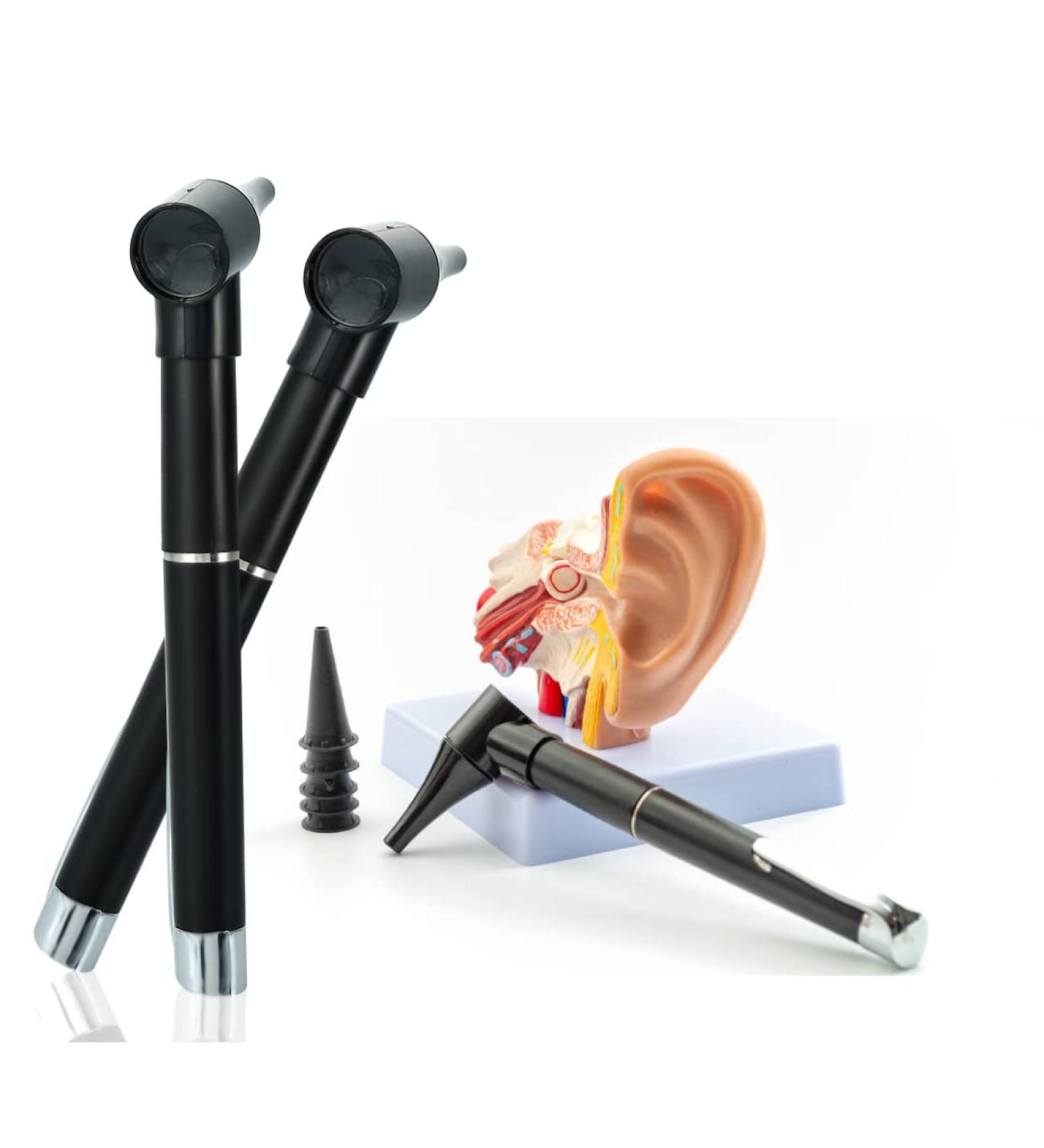 Premium Ears Stethoscope & Ear Care Pen Light Set - Otoscope Magnifying Lens & LED Flashlight for Accurate Diagnosis - Buy Online on GoSupps.com