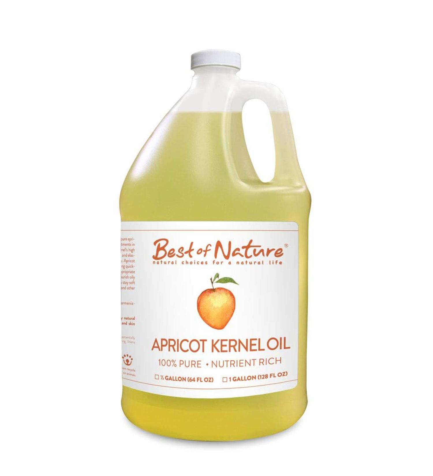 Best of Nature 100% Pure Apricot Oil Lightweight Massage & Body Oil Unscented Moisturizer for Hair Skin Face Ideal Carrier Oil for Essential Oils Half Gallon (64 fl oz) 64 Fl Oz (Pack of 1) - Buy Online on GoSupps.com
