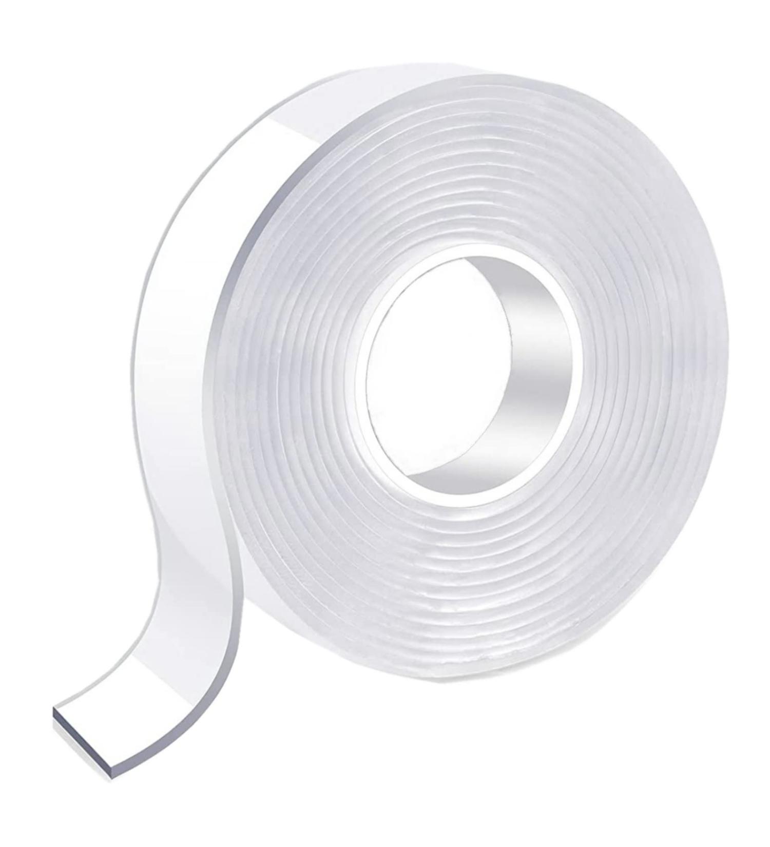 Jxystore Double Sided Tape Heavy Duty  Multipurpose Adhesive Tape Nano Mounting Tape for Carpet Tape/Walls Decor/Photos Frames/Picture Hanging Strips/Removable Sticky Poster Tape (1.18 in)