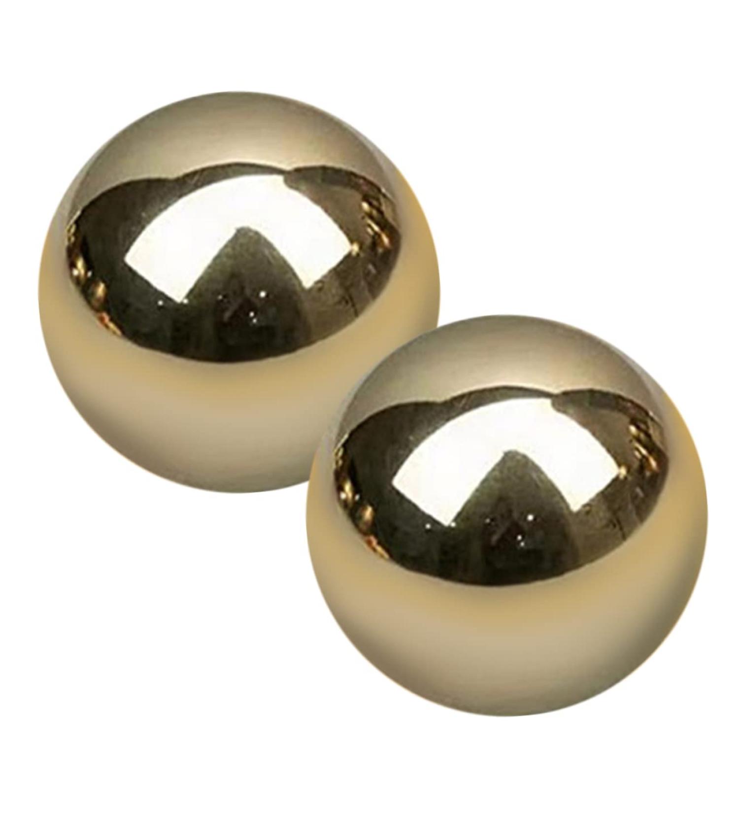 Frcolor 2-St Gymnastics Balls - Brass Fitness Hand Roll & Massage Devices for Stress Relief & Wrist Exercises - Smooth Outdoor Handballs - Buy Online on GoSupps.com