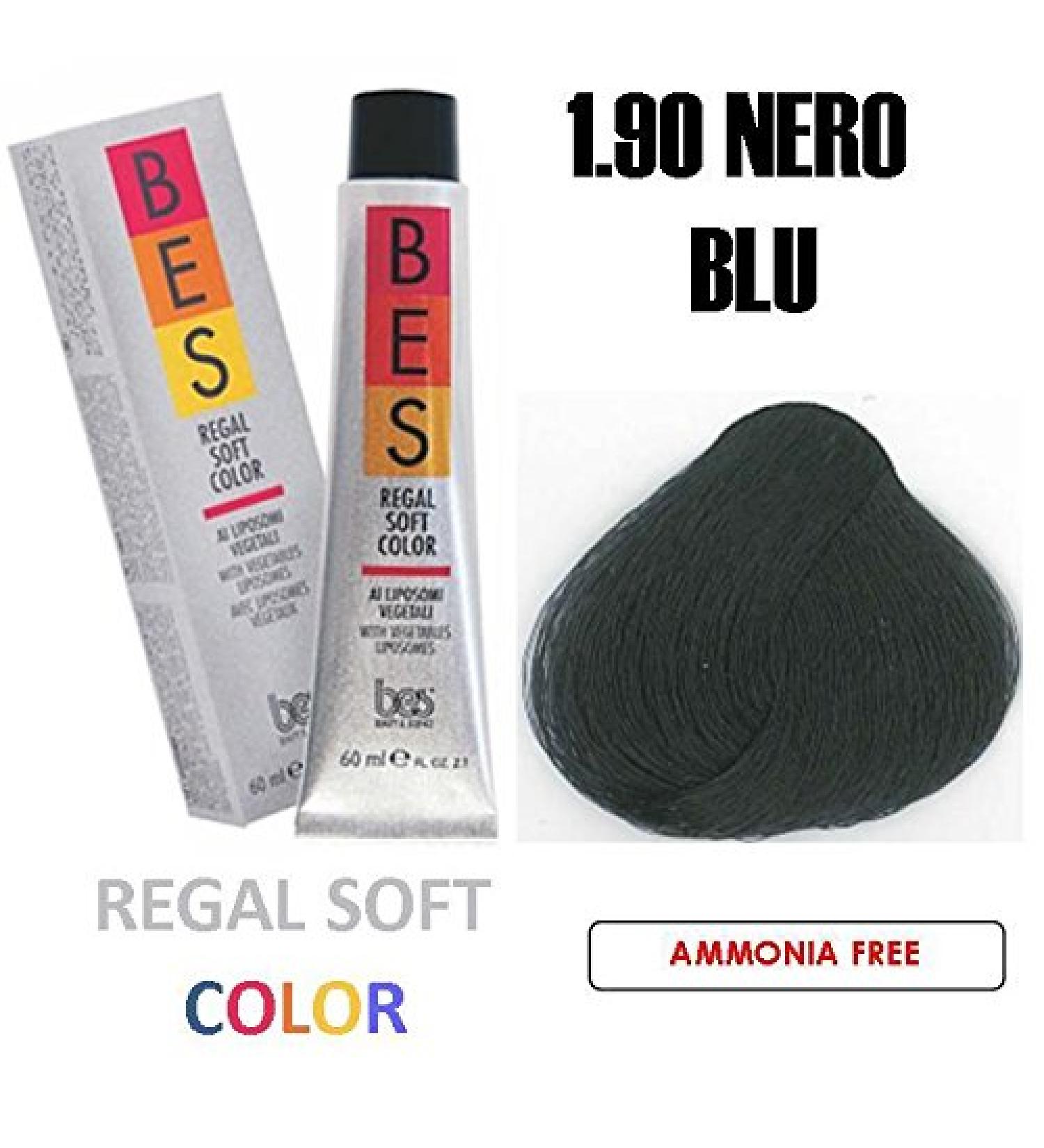 BES REGAL SOFT HAIR COLOR 2.1 OZ/60 ML1.90 BLUE BLACK