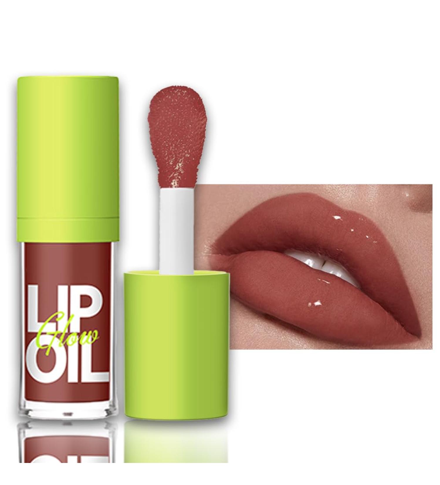 Plumping Lip Oil Gloss | Crystal Jelly Lip Care | Hydrating and Nourishing | Long Lasting Lip Balm | High Shine Liquid Lipstick (7# HUGGING) - Buy Online on GoSupps.com
