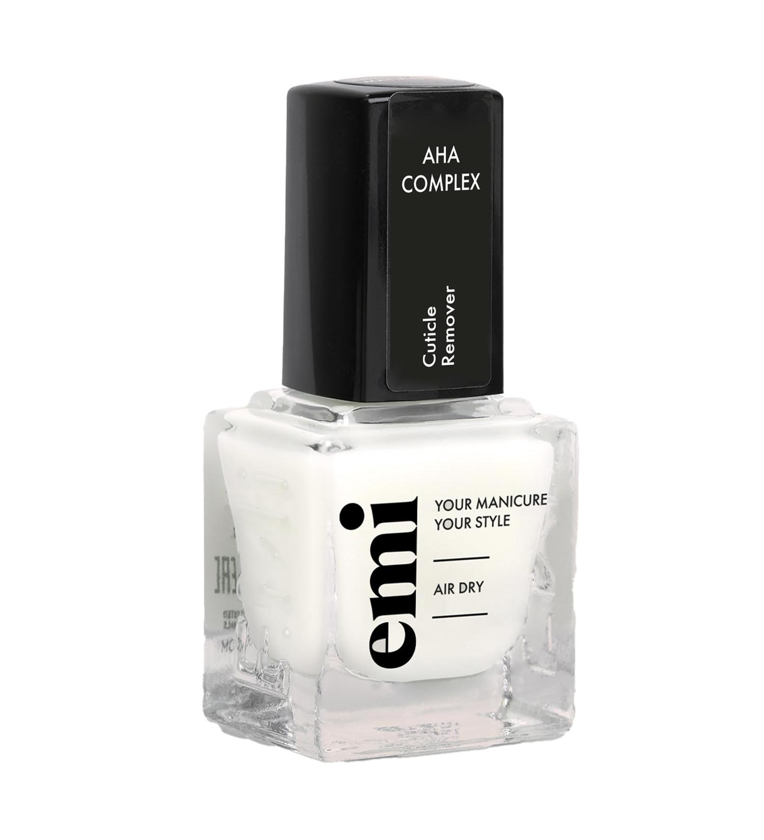 Cuticle care solution EMI Cuticle Remover with AHA complex Lactic Acid and vitamin E 9 ml - Buy Online on GoSupps.com