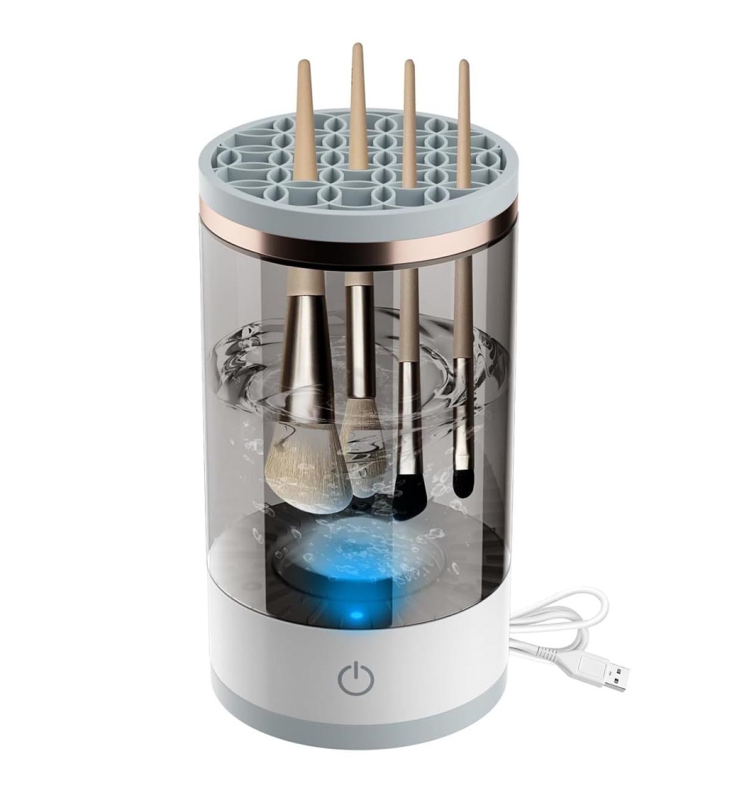 2024 New Electric Makeup Brush Cleaner Cosmetic Brush Cleaner Makeup Brush Cleaner Automatic Spinning Makeup Brush Cleaner Fit For All Size Makeup Brush - Buy Online on GoSupps.com