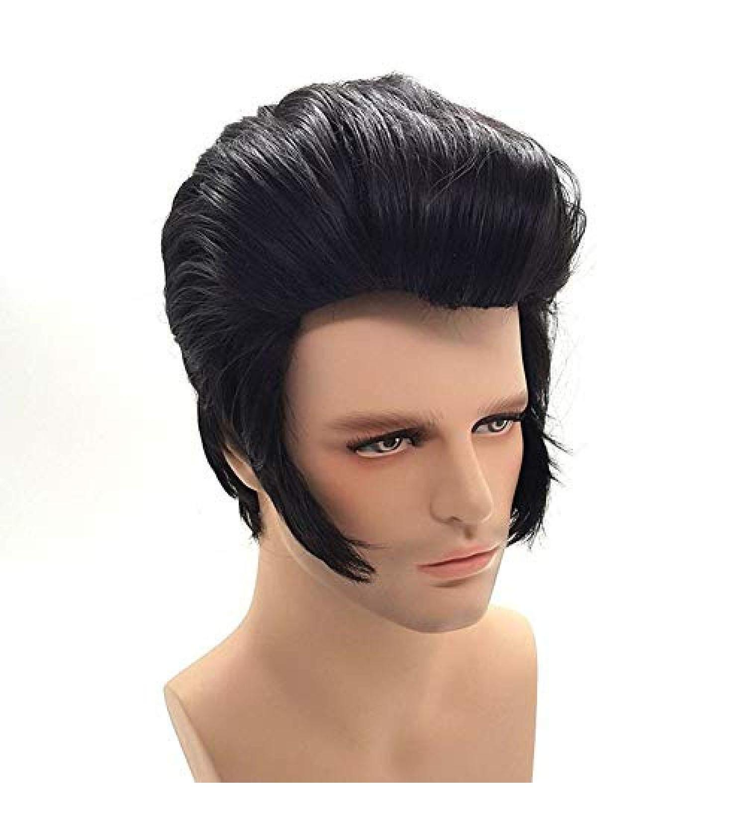 BGHJUE Men's Short Straight Black Synthetic Wig - Stylish Daily Wear for Men - Buy Online on GoSupps.com