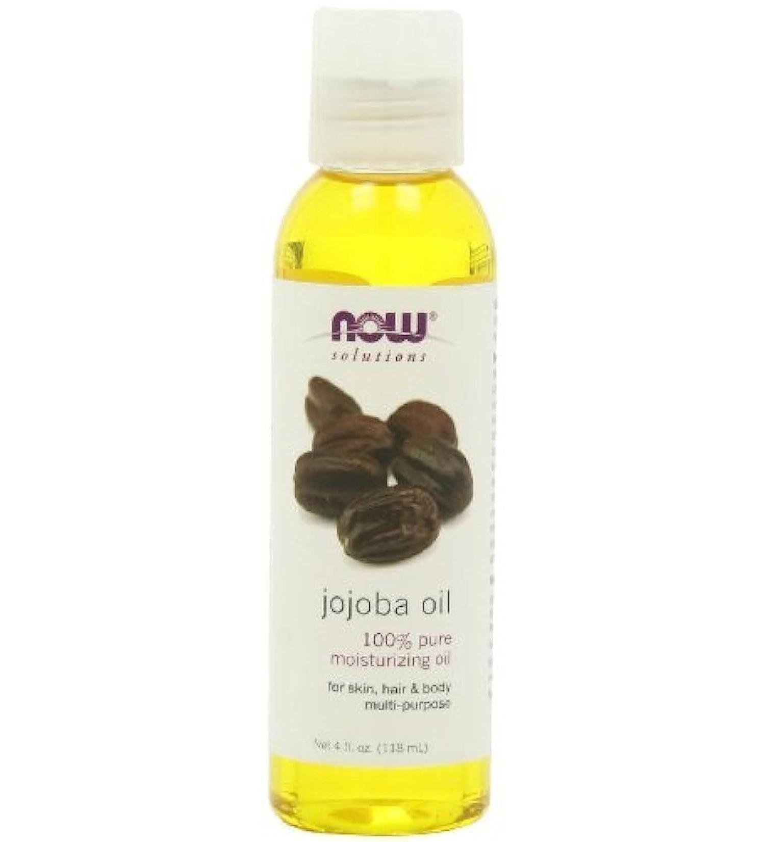 NOW Foods Jojoba Oil Pure 4 ounce (Pack of 2) Jojoba 4 Fl Oz (Pack of 2)