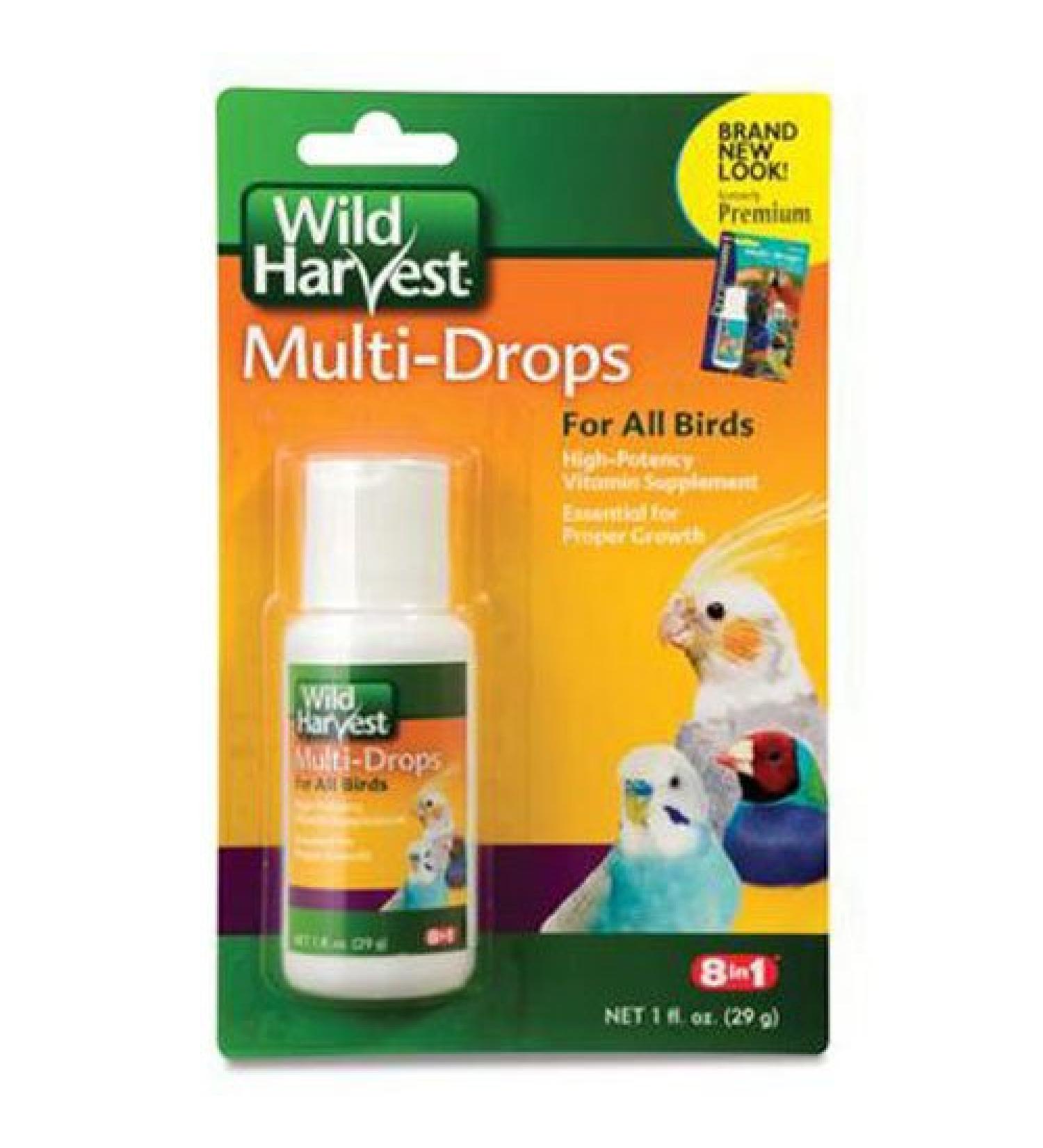 Wild Harvest Multi-Drops for All Birds 1oz - High-Potency Vitamin Supplement by United Pet Group - Buy Online on GoSupps.com