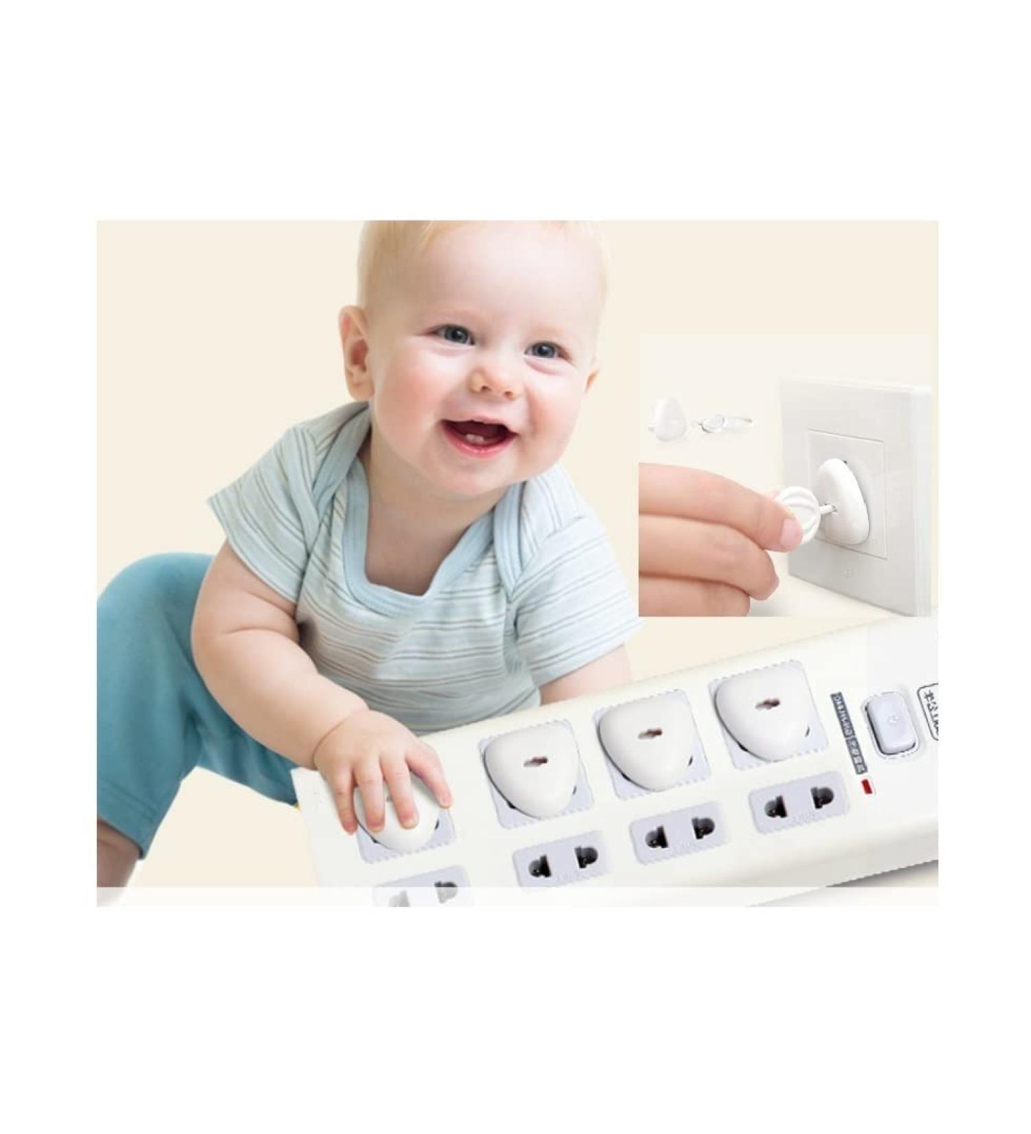 Baby Safety Plug Socket Covers UK with Key - 12 Pieces | Childproofing Shock Prevention | Easy Install Child Safe Protectors - Buy Online on GoSupps.com