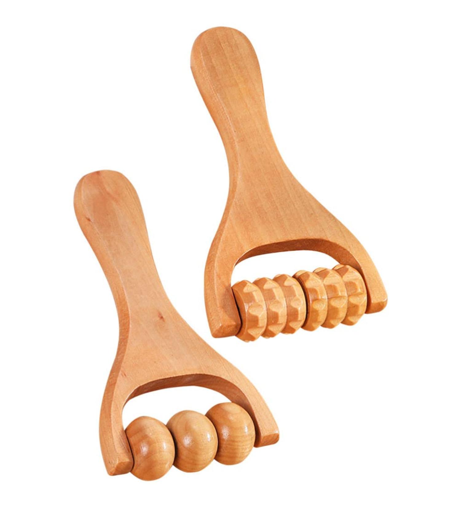 Buy Pieces Wooden Trigger Point Massage Roller - Body & Facial Gua Sha Tool for Neck & Face - International Shipping Available - Buy Online on GoSupps.com