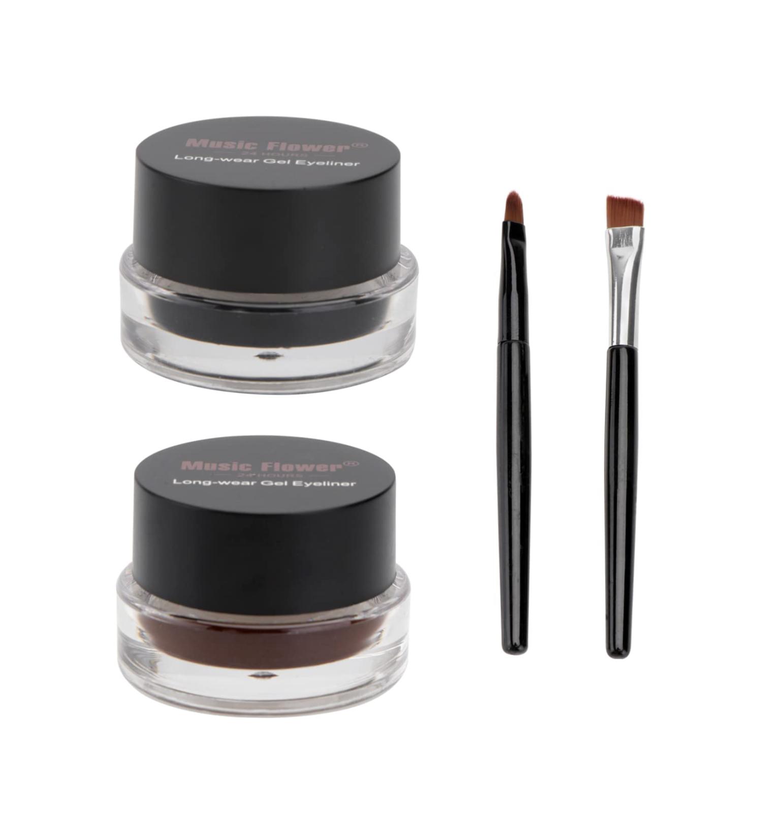 BIUDECO 6 Pcs Eyeshadow Cream Black Eyeliner Pencils Dark Brown Eyeshadow Black Matte Eyeliner Eye Liner - Buy Online on GoSupps.com