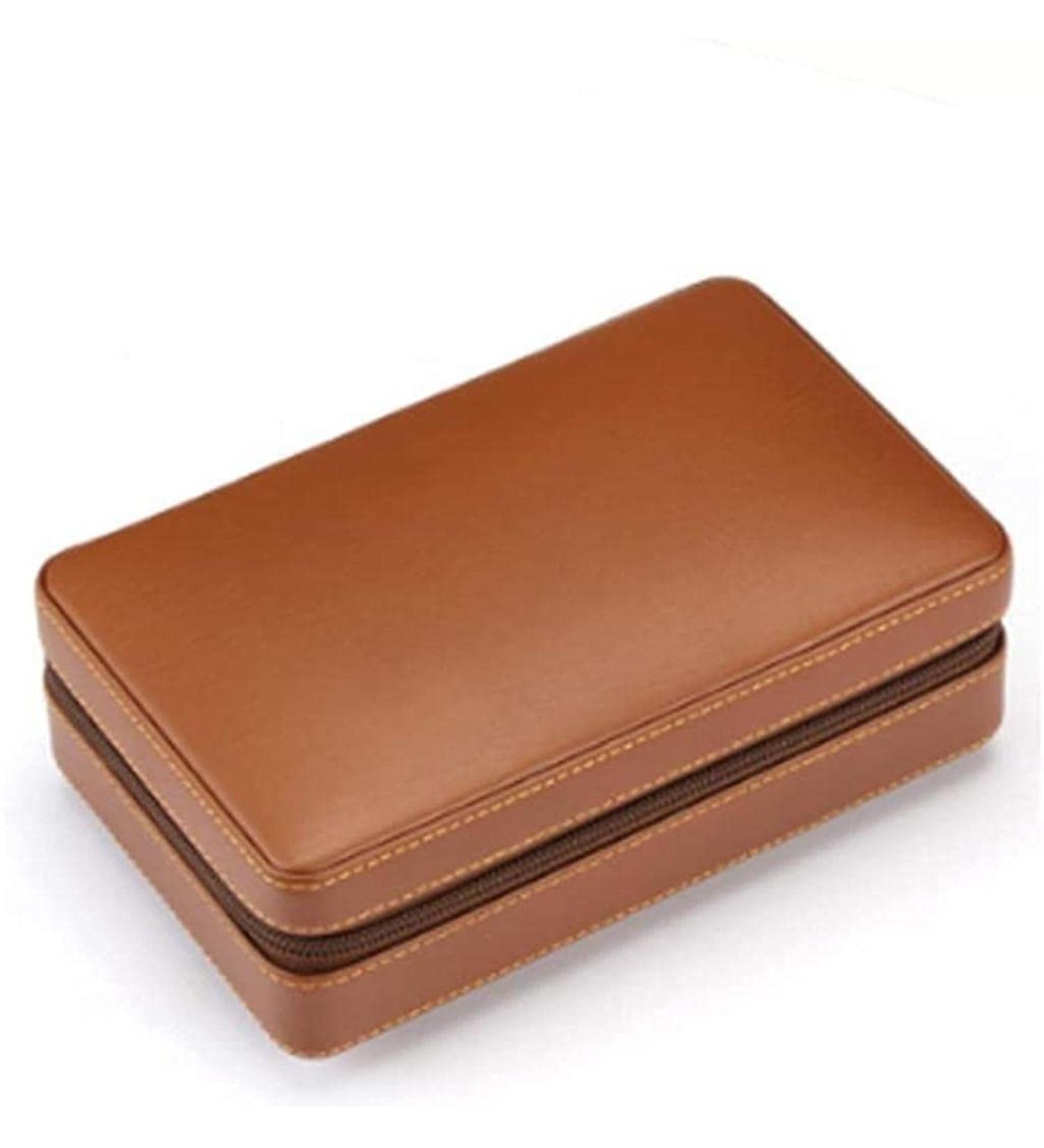 Cigar Boxs Humidors Cigar Humidor Portable Cecigar Humidor Box Travel Leather Cigar Case Storage 4 Cigars Box Humidor Humidifier Decobox - Buy Online on GoSupps.com