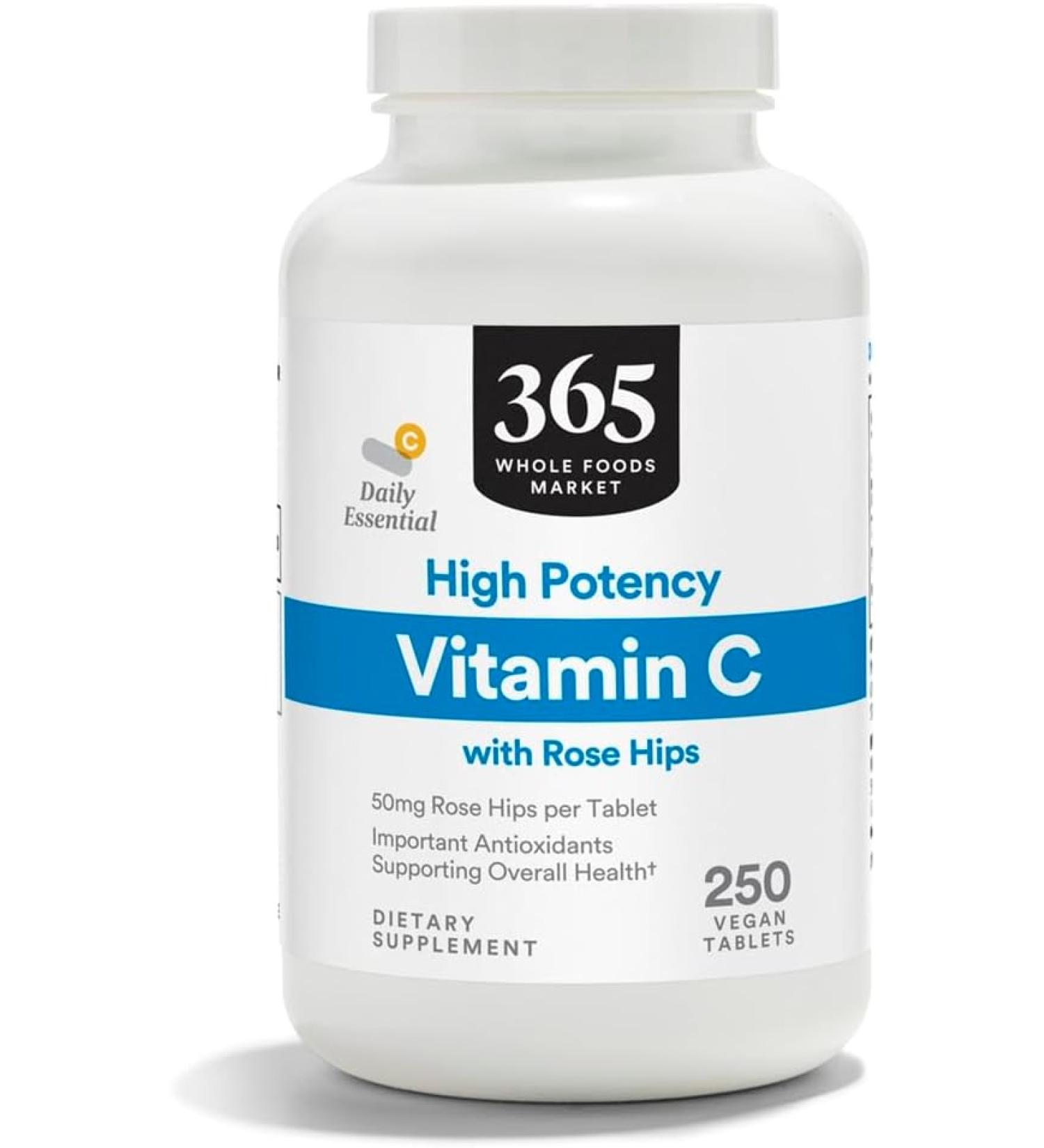 365 by Whole Foods Market Vitamin C - 250 Vegan Tablets - Buy Online on GoSupps.com