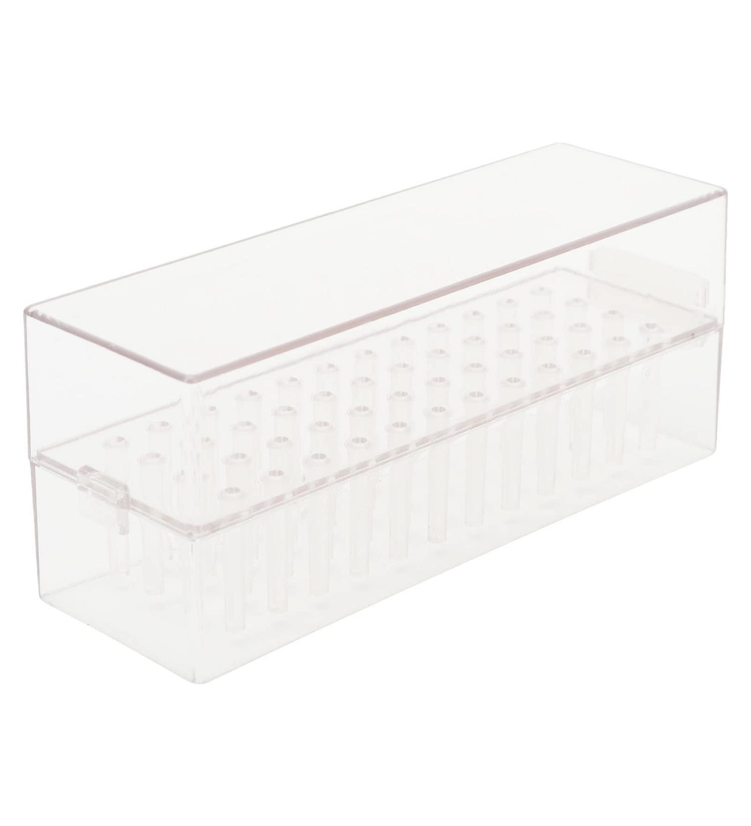 48 Holes Acrylic Nail Dill Bit Holder Organizer Drill Bits Stainless Steel Nail Art Tools Display Storage Box Transparent Nail Bit for Manicure Drill Bits - Buy Online on GoSupps.com