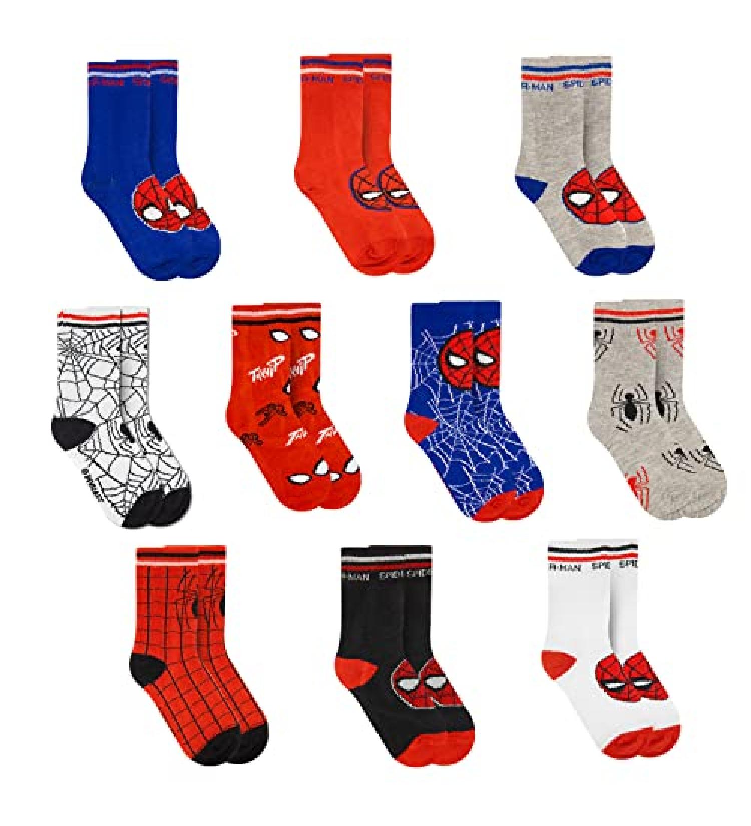 Marvel Spiderman Boys 10-Pack Toddler Socks | Decorative Legends Socks for Boys 4-7 Years Red Assorted - Shop Now! - Buy Online on GoSupps.com