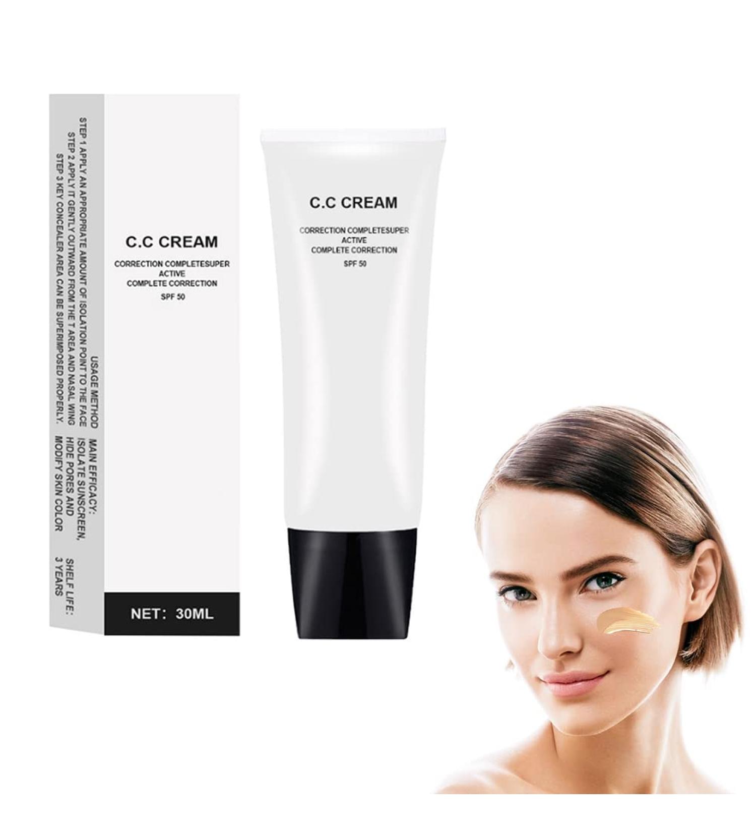Skin Tone Adjusting CC Cream SPF 43 Cosmetics CC Cream Color Correcting Cream Multi Purpose Facial Concealer Face Moisturizing Cream (Ivory) - Buy Online on GoSupps.com