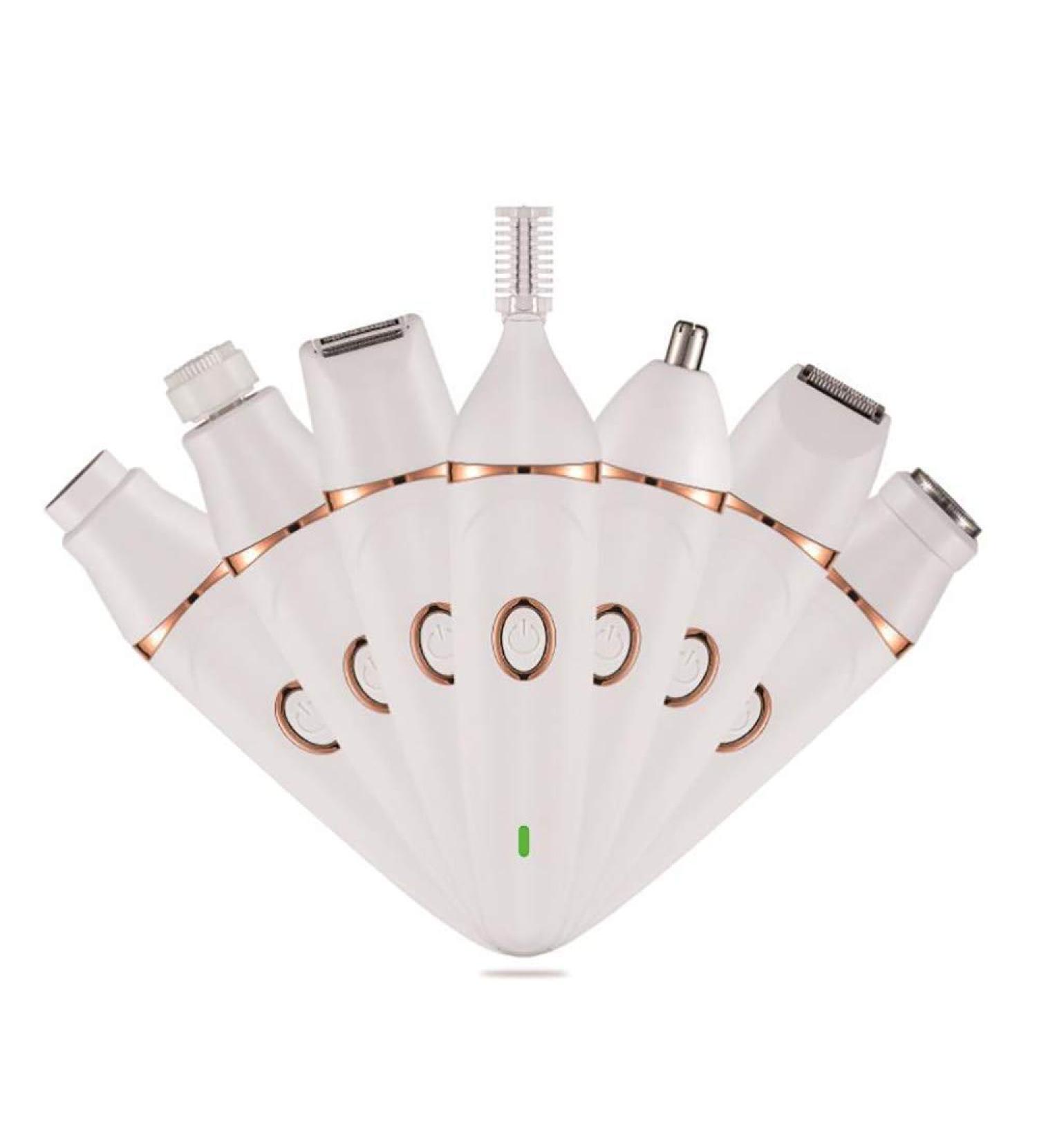 7-in-1 Women's Electric Trimmer & Hair Remover | Rotary Shaving Head Nose & Ear Trimming Brow & Exfoliating Brush - International Shipping Available - Buy Online on GoSupps.com