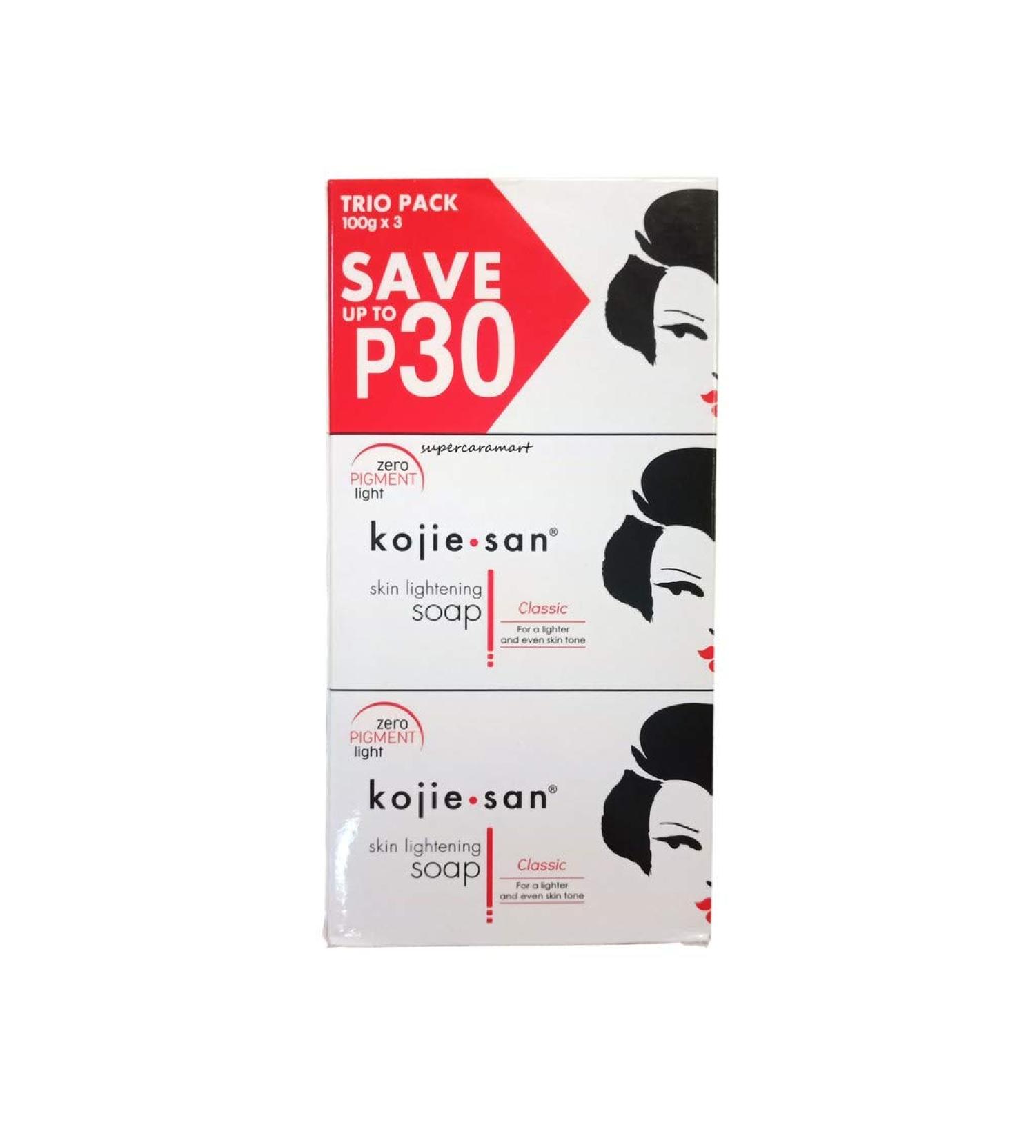  Kojie San 3 Kojie SAN Kojic Skin Lightening Soaps USA Seller 10.6oz (3.5oz/100g Each) by Kojie San - Buy Online on GoSupps.com