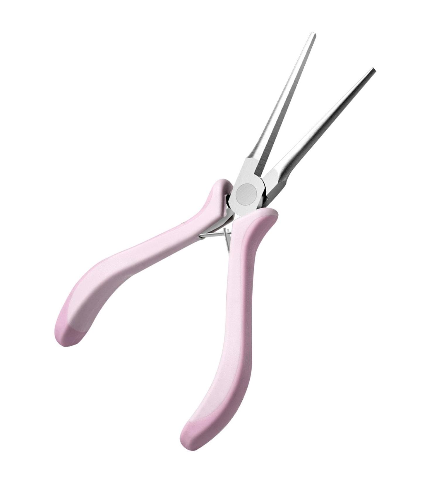 Fovolat Tweezers | Nail Shaping Pincher Nipper - Nail Pincher Nipper Nail Clamps Nail Tool for Acrylic Gel Light Pink - Buy Online on GoSupps.com