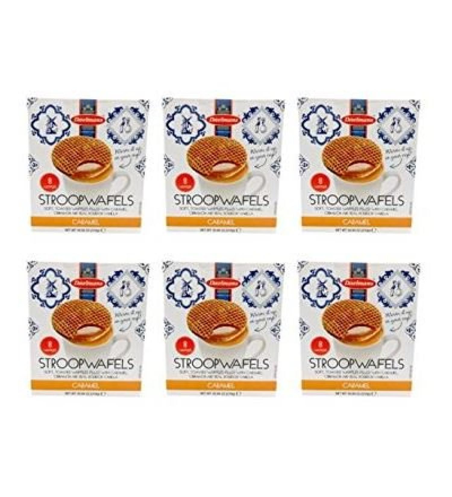 Daelman's Caramel Stroopwafels 8 count waffles 10.94 ounce (Pack of 6)