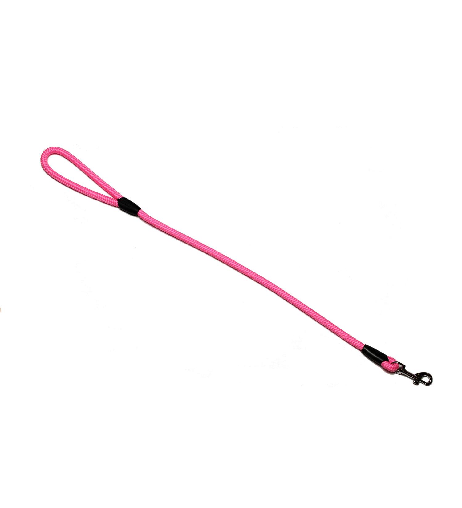 Leash - rope leash with hand loop Basic 10mm 27 colours 7 lengths (0.70 m fluor pink) 0.70 m fluor pink