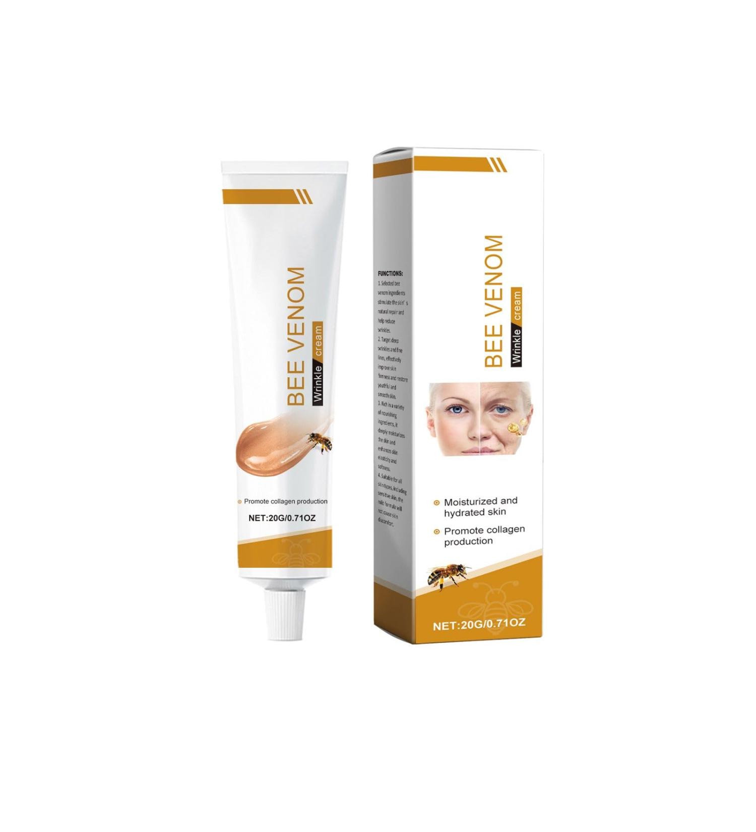 STAZA Bee Venom Face Cream Deep Moisturizing and Nourishing Skin Care Balm with Glycerol Stearate Carbomer & Bee Venom for Smooth Soft Hydrated and Elastic Skin - Buy Online on GoSupps.com