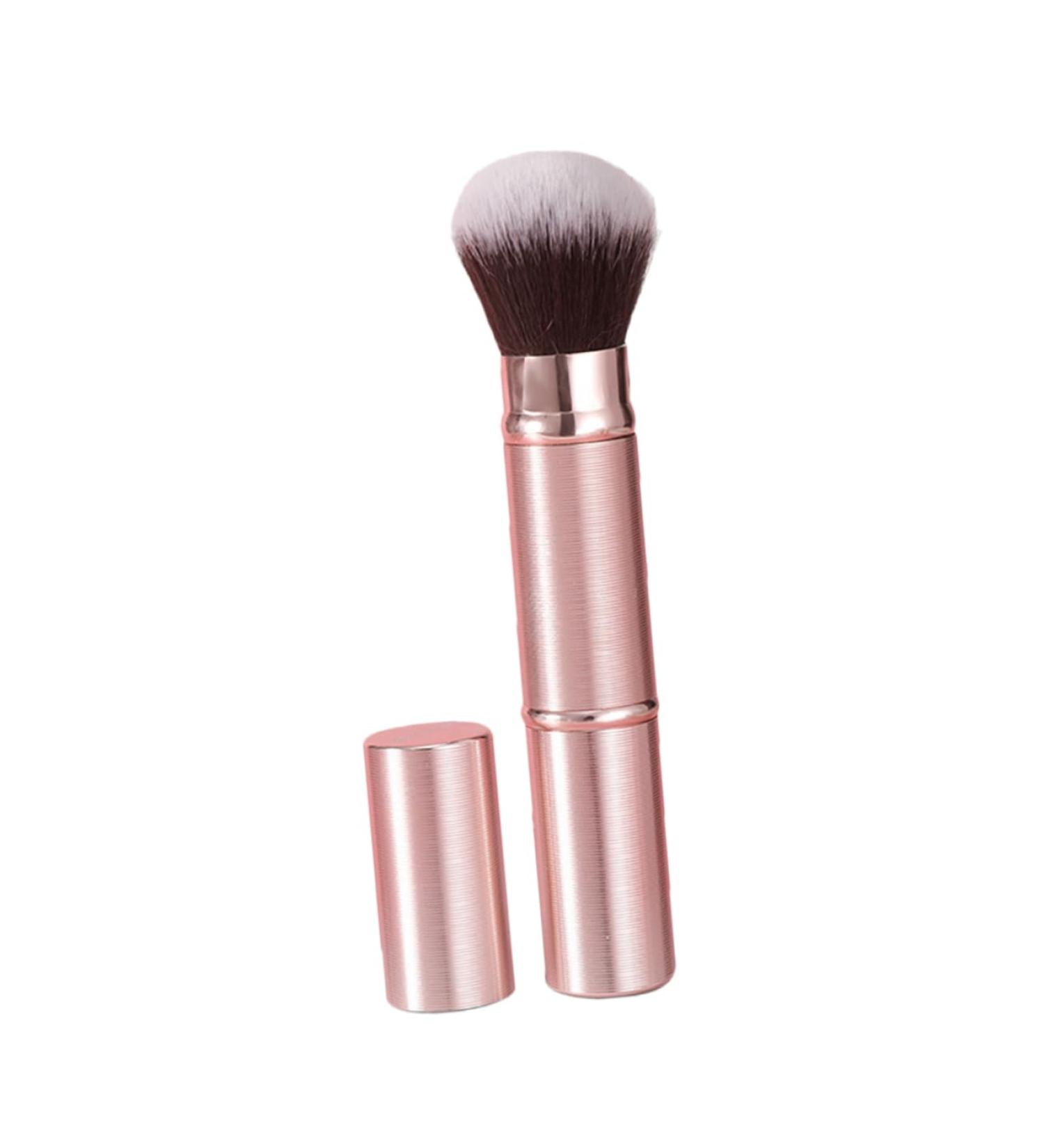 Double-Ended Retractable Makeup Brush | Foundation Blending & Blush Brush - Rose Gold Dual End Cosmetic Tool - Buy Online on GoSupps.com