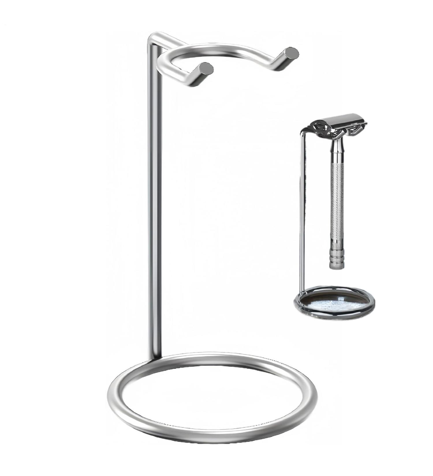 Shaving stand - rust-resistant safety razor holder | Compact shaving organizer | Ideal razor holder for bathroom storage daily grooming and entryway - Buy Online on GoSupps.com