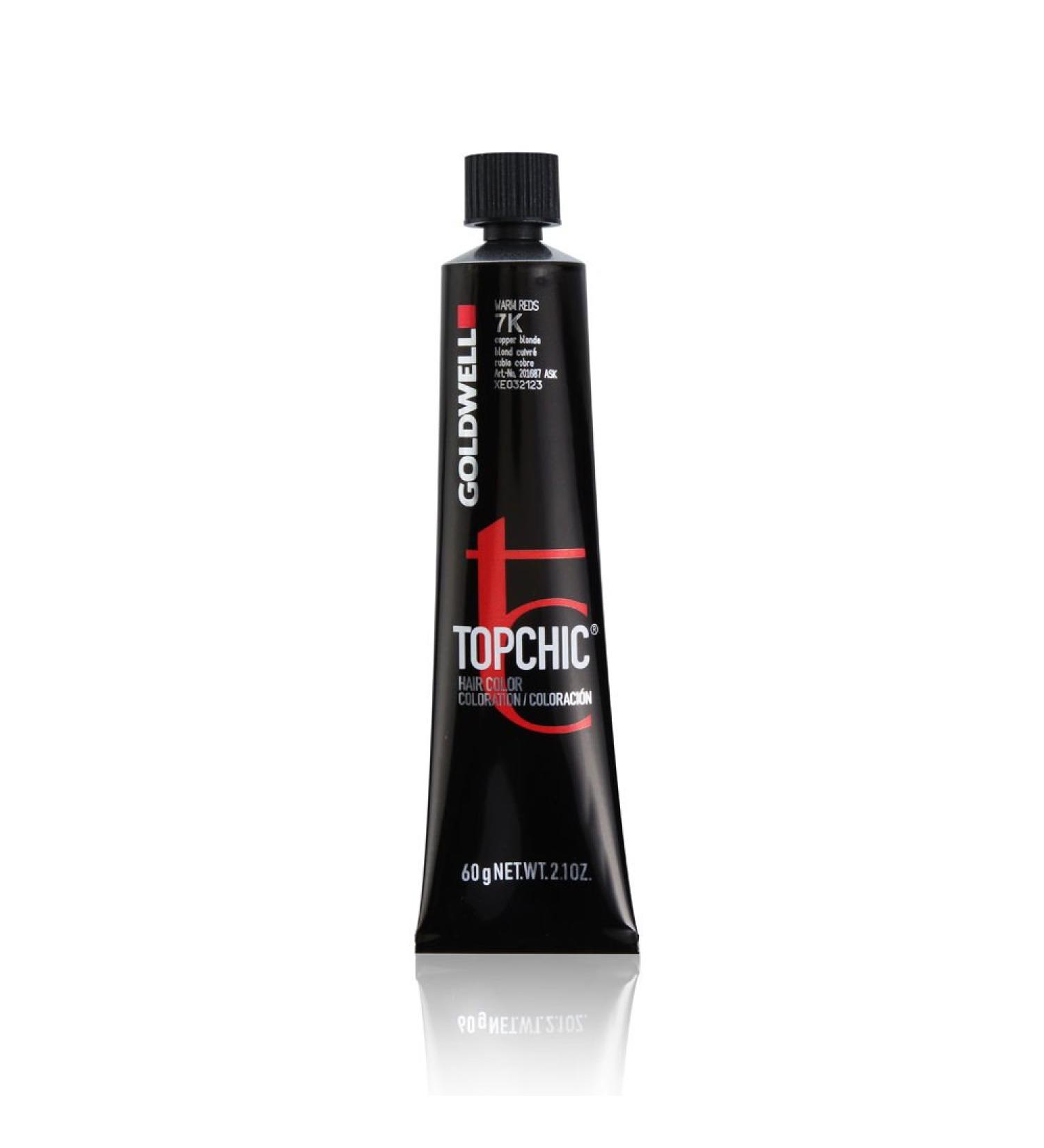 Goldwell Topchic Hair Color 7K Copper Blonde 1 Pack (1 x 60 ml) Copper Blonde 60 ml (1 Pack)