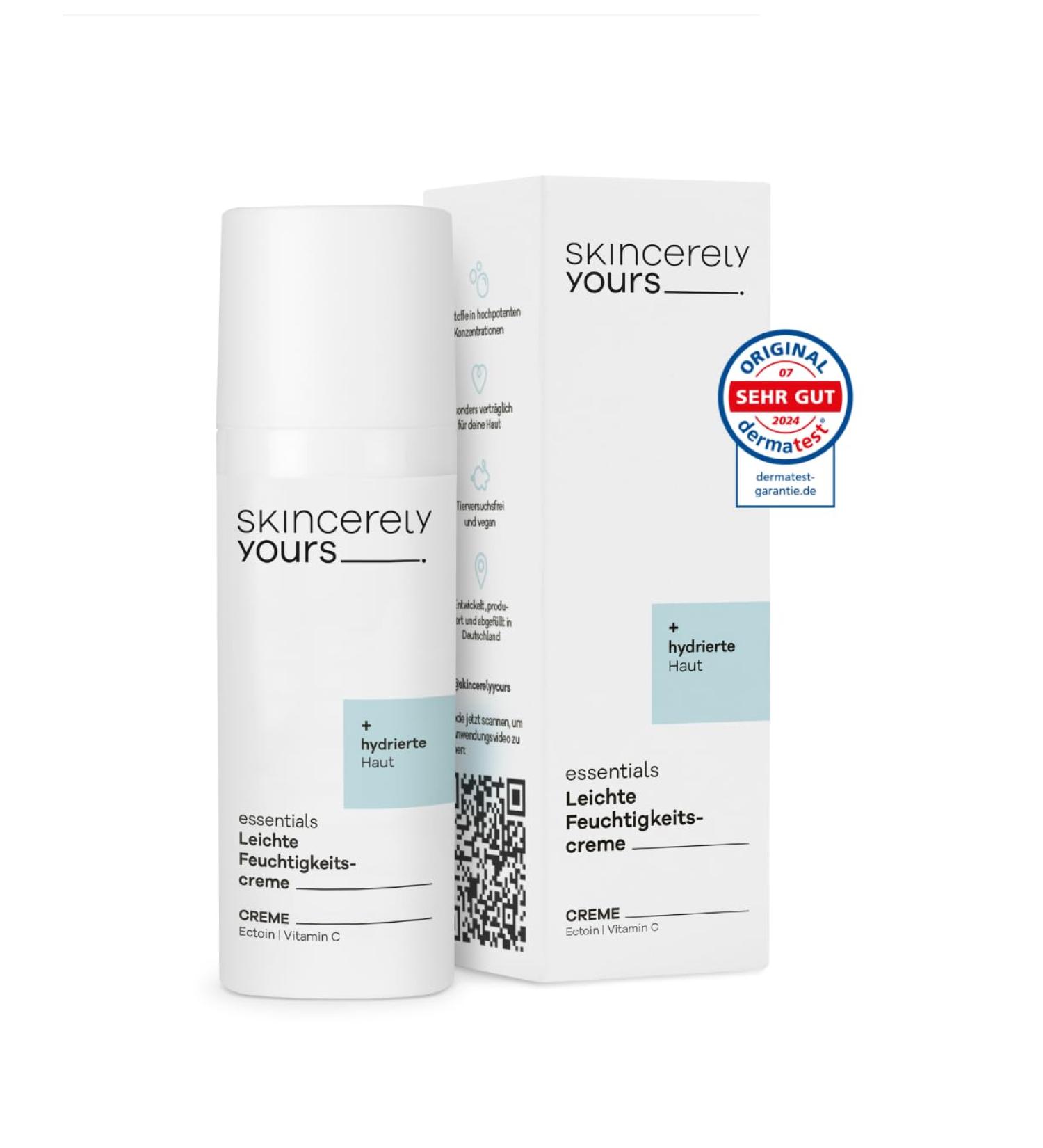 Skincerely Yours Lightweight Moisturising Cream 50 ml I Regenerating Skin Care I Protects Against Harmful Influences I All Skin Types I Vegan & Cruelty Free I Dermatologically Tested - Buy Online on GoSupps.com