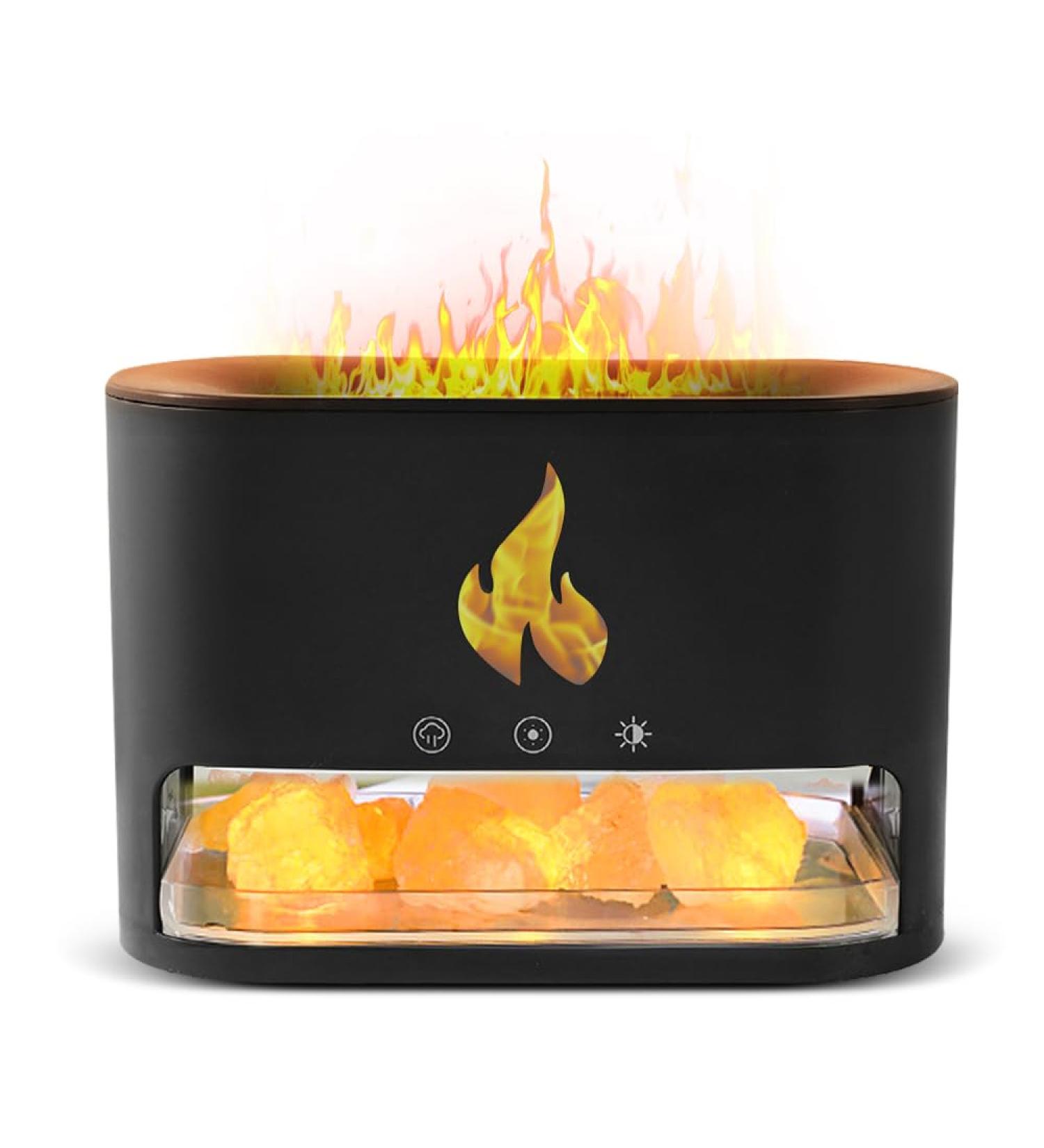 Shop Dajasd Aroma Diffuser with Flames Effect - 6-Color Essential Oil Diffuser Automatic Switch-Off Gold Finish - Buy Online on GoSupps.com