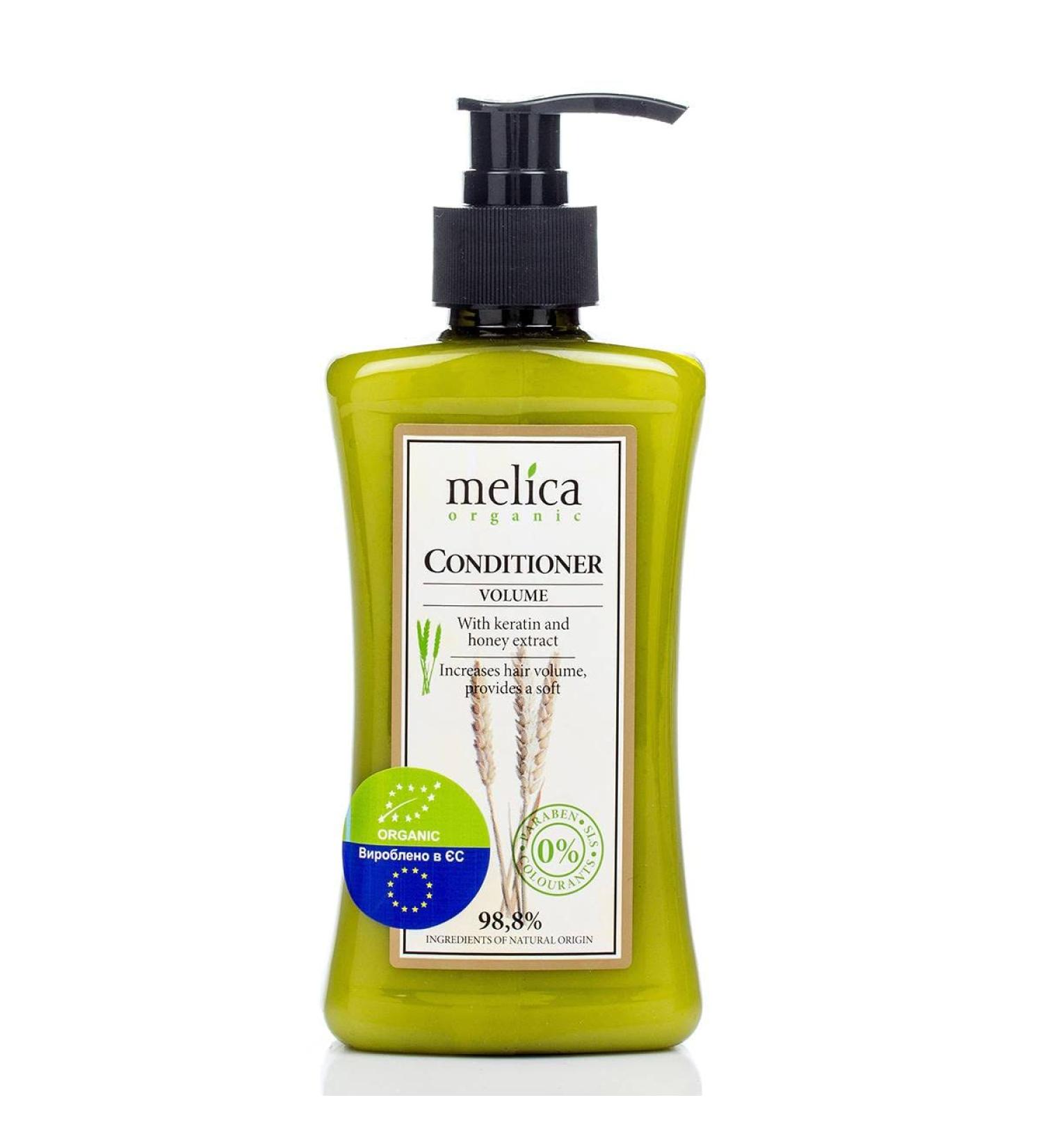 Volumetric conditioner Melica Organic with keratin and honey extract - Buy Online on GoSupps.com