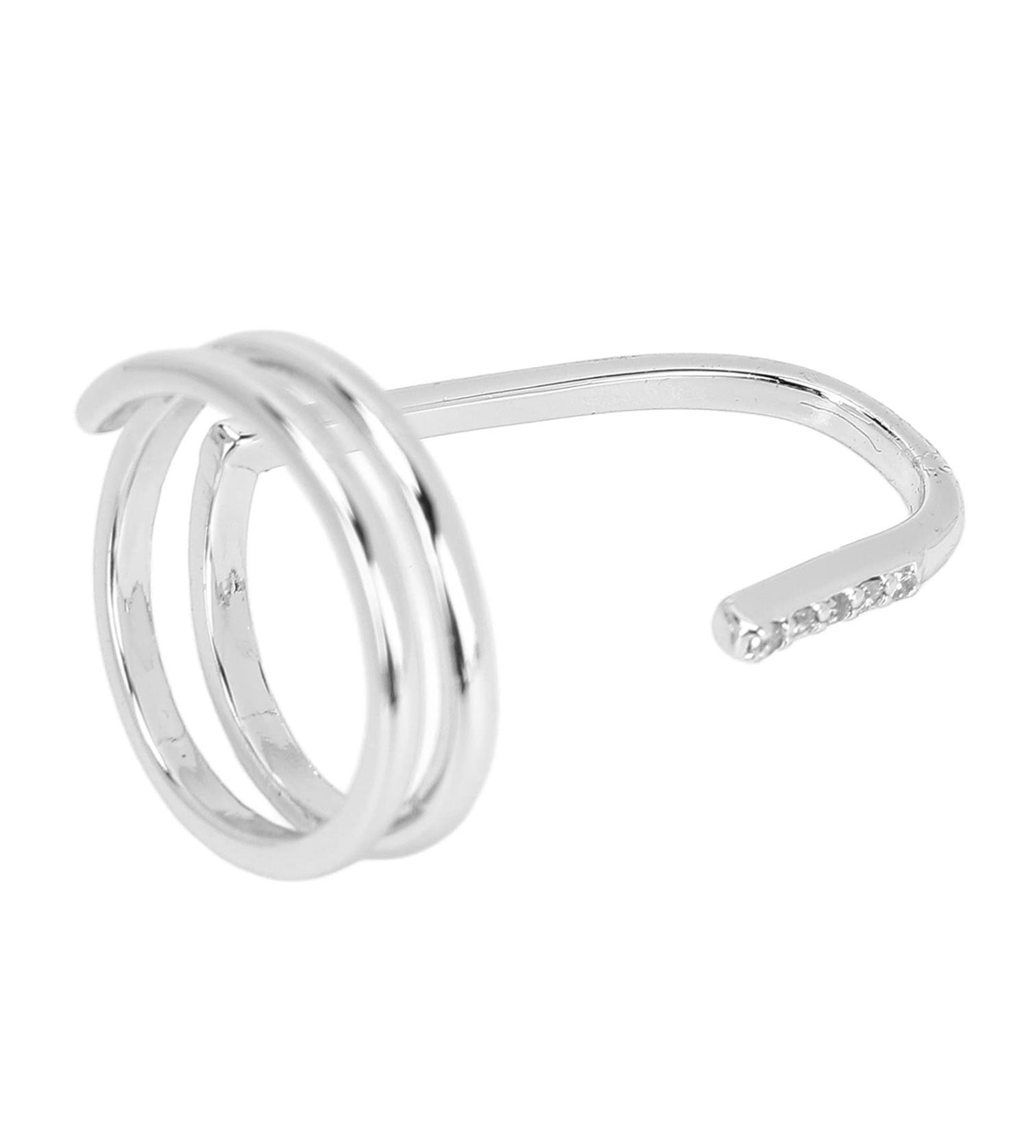 TYCIONG Decorative Nail Ring Fashion Fingertip Jewelry Nail Art Ring Ladies Wearing Nail Accessories (3050 platinum) - Buy Online on GoSupps.com