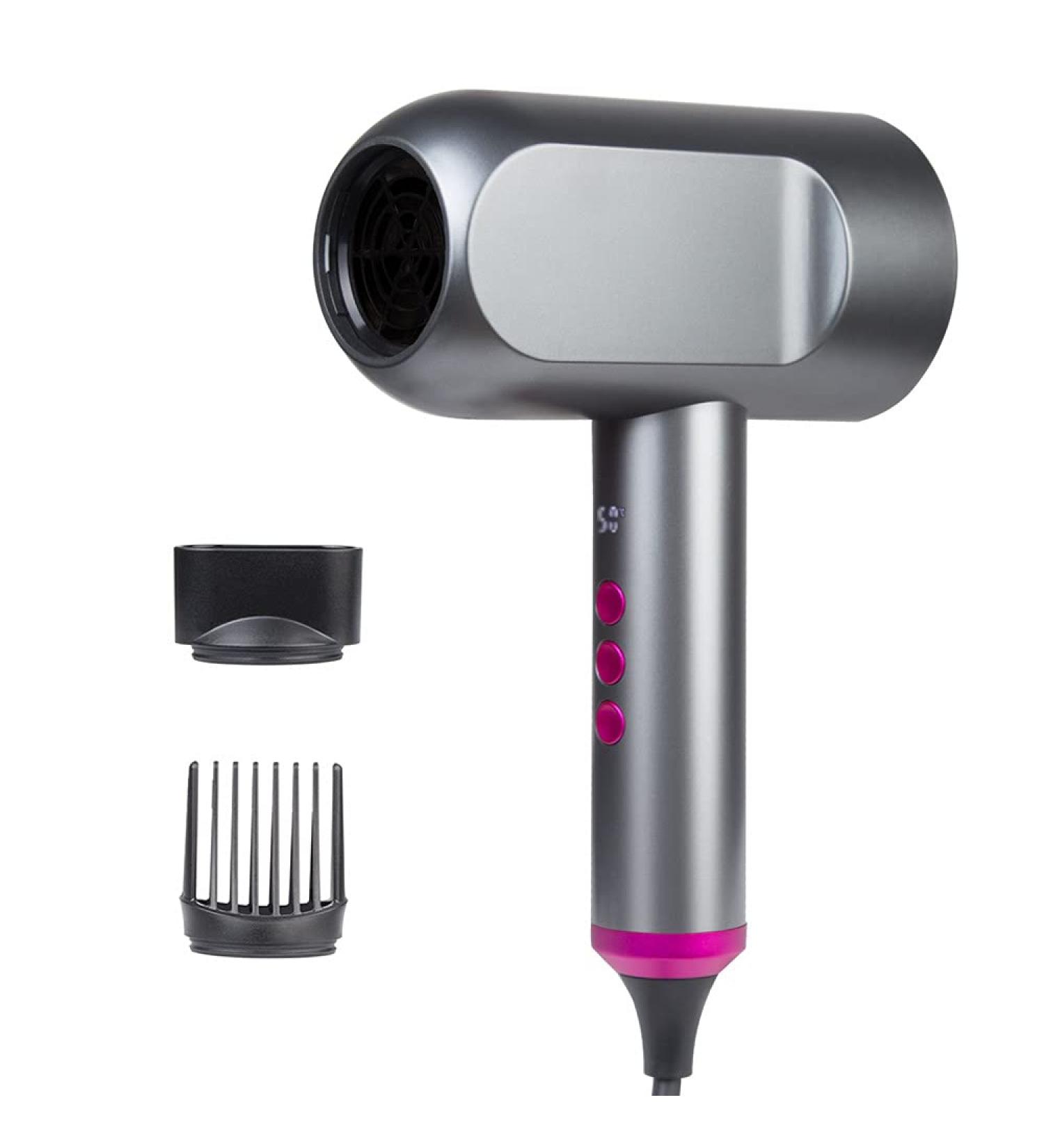 3500W Professional Hair Dryer Electric Dryer Hair Hammer Hairdryer Blow Negative Ion Blue Light Mini Blower Dry Strong Wind (Gray) Gray Red - Buy Online on GoSupps.com