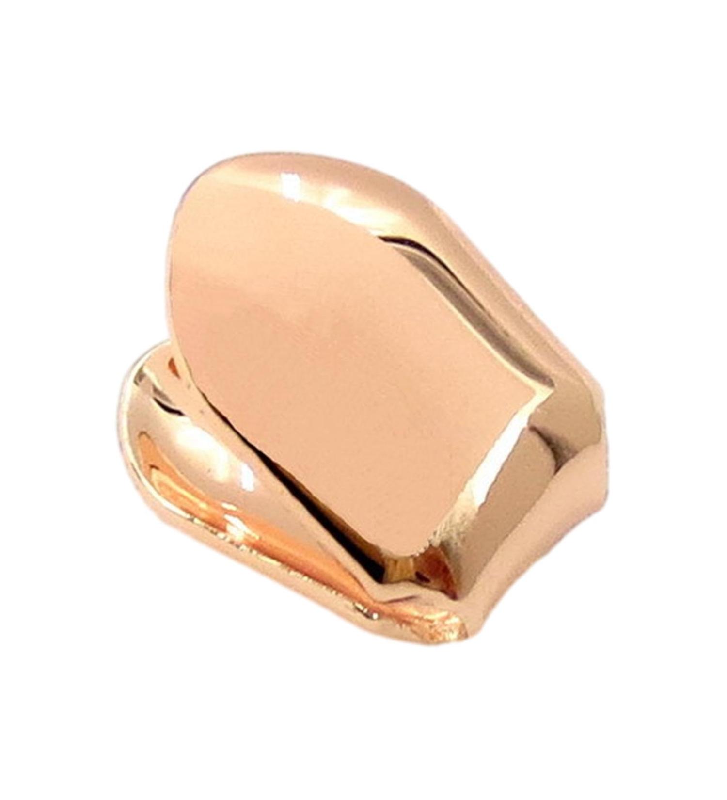Gold Tooth Caps - 14k Gold Finish Gold Tooth Caps | Small Single Tooth Top Gold Plated Single Tooth Caps Plain Single Tooth Caps for Stylish and Eye Catching Look Rose Gold - Buy Online on GoSupps.com