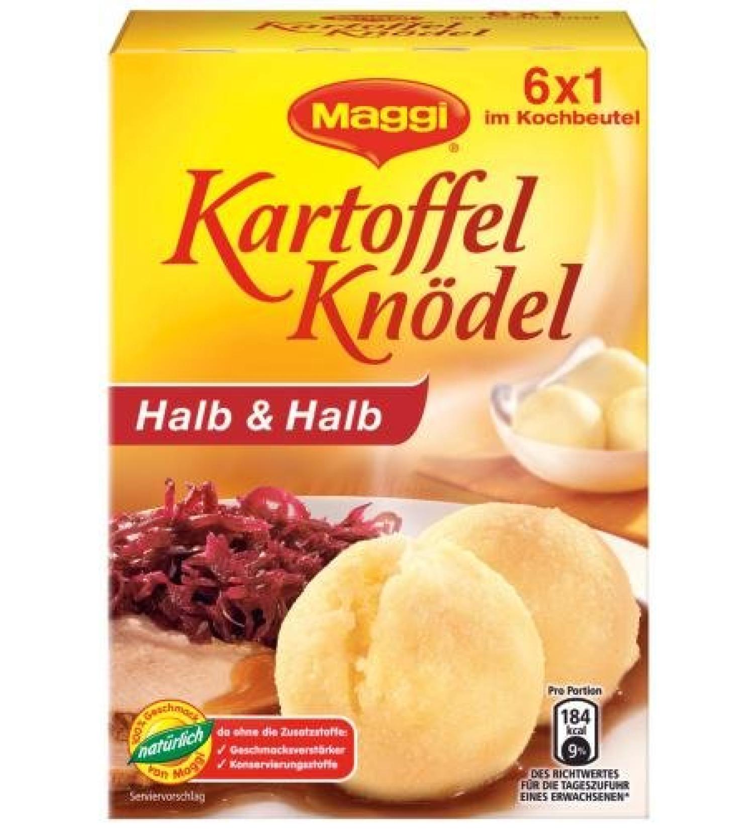 Maggi potato dumplings half&half cooking bag pack of 6 (6 x 200 g pack)