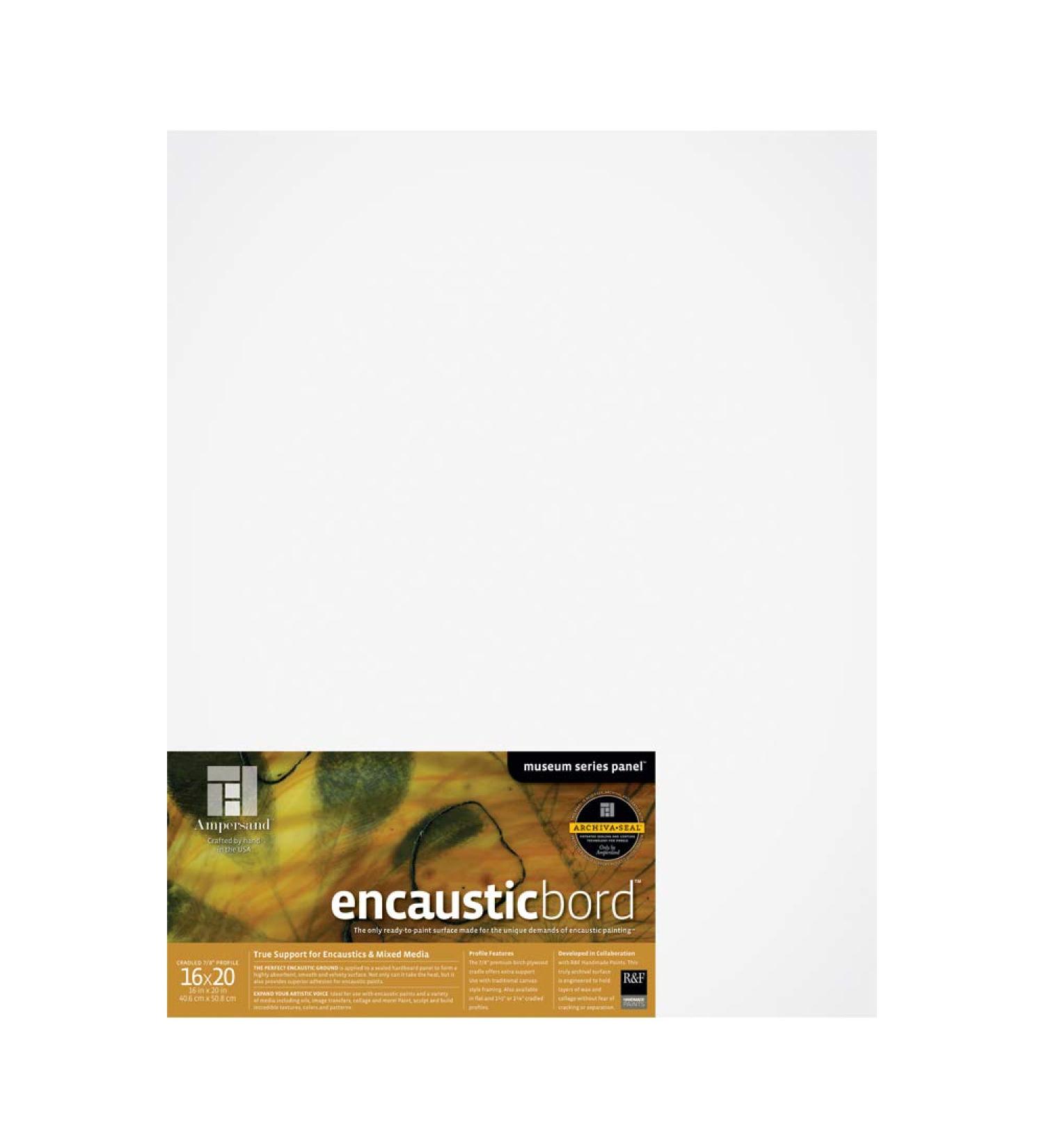 Ampersand Art Supply Wood Painting Panel 16x20 - Museum Series Encausticbord 7/8 Inch Depth - Buy Online on GoSupps.com
