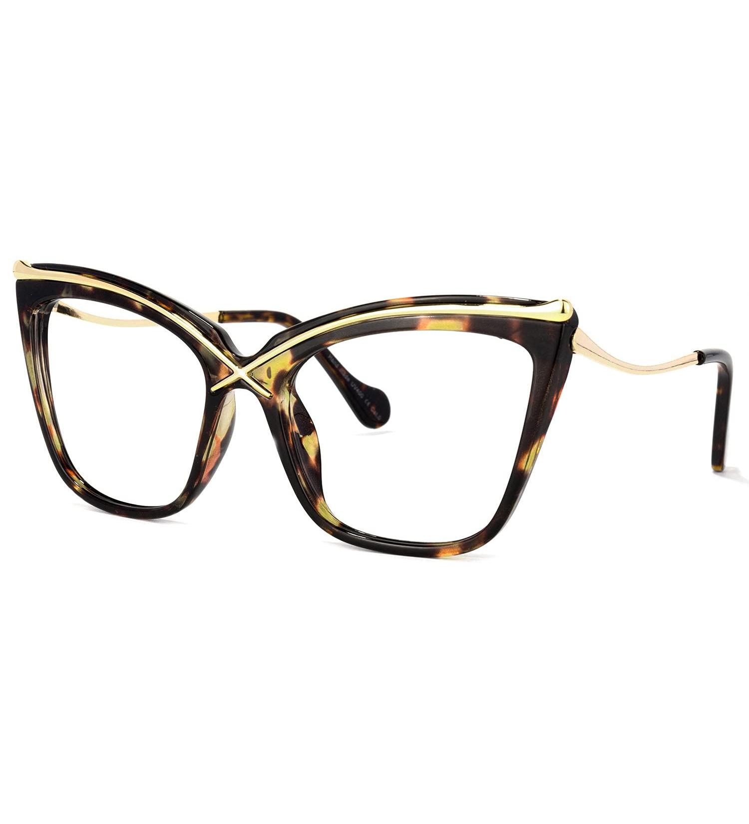 Vooglam Cat Eye Blue Light Blocking Glasses for Women - Anti UV Eyestrain Eyewear Janina OX006465 Tortoise - Buy Online on GoSupps.com