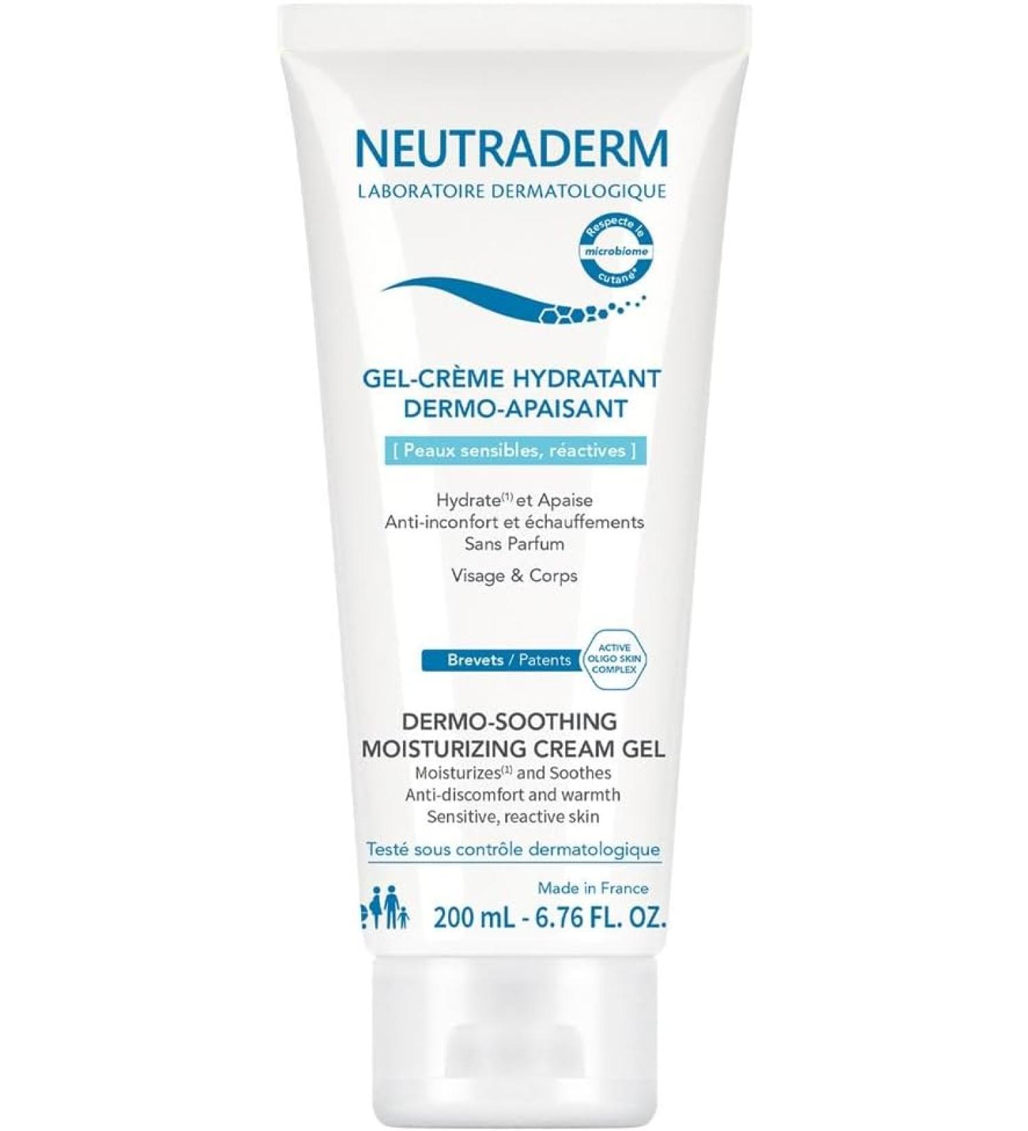 Neutraderm Moisturizing Dermo-Soothing Gel Cream for Sensitive Skin - 200 ml - 6.76 FL.OZ.