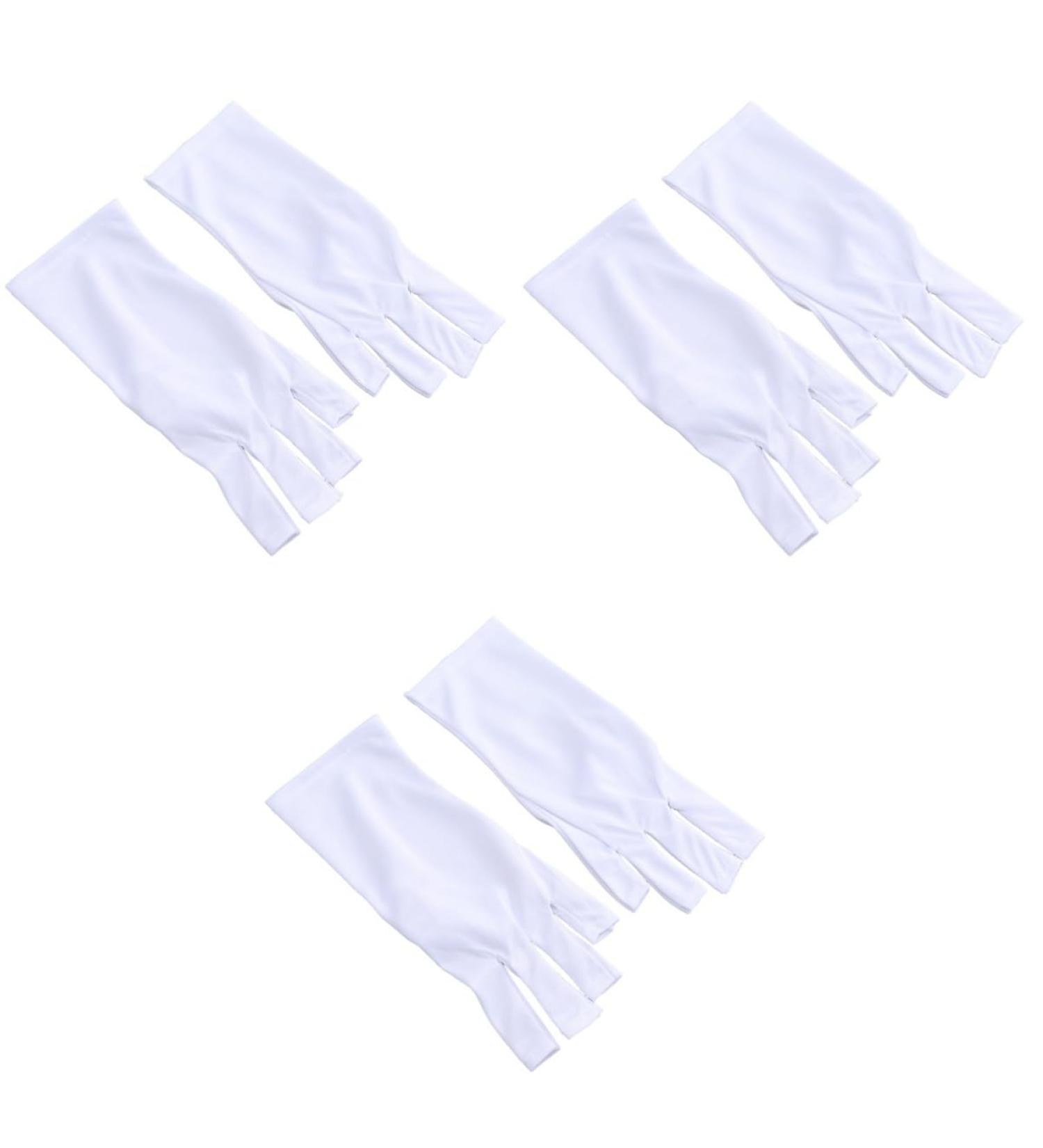 Beavorty 3 Pairs Chinese Wooden Pillow Glove Cotton Glove Nail Manicure Glove Silicone Ear Display Gloves Shield Glove White Sun Protection - Buy Online on GoSupps.com