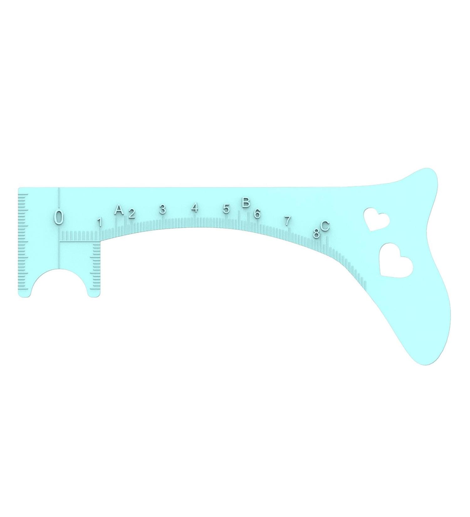 Eyebrow Template | Eye Liner Guide for Eye Brows - Quick Eye Makeup Tool Multifunctional Brow Measuring Eye Makeup Aid for Defined Brow Lip Lines Blue - Buy Online on GoSupps.com