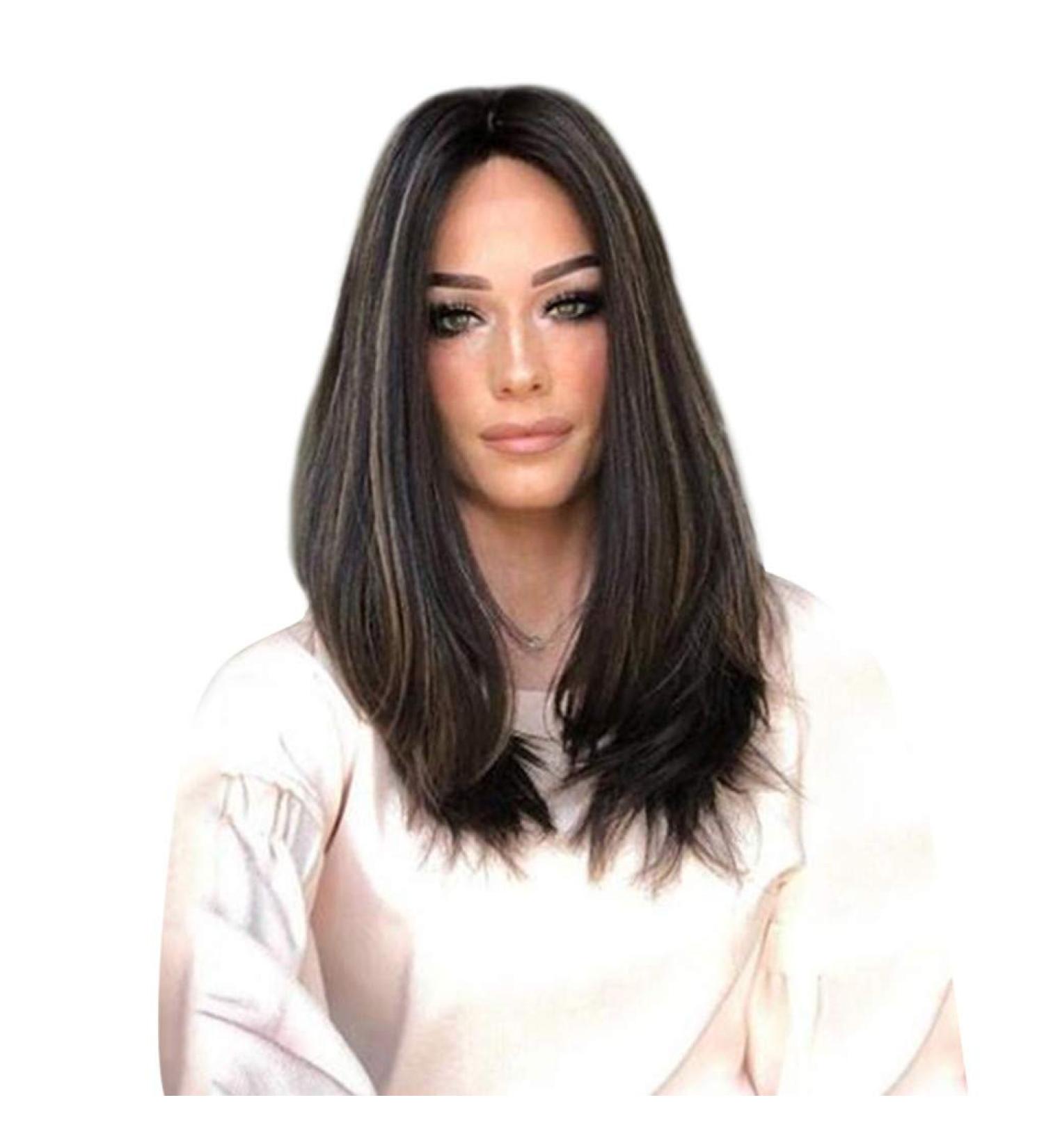 Buy Long Brown Wig for Women - Brazilian Wavy Synthetic Curly Hair for Cosplay | Retro 50s 60s 70s 80s Styles - Buy Online on GoSupps.com