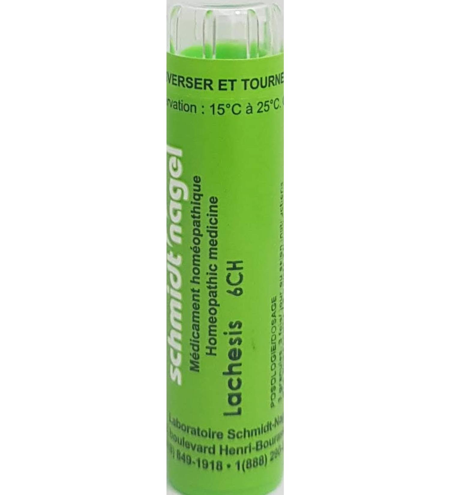Lachesis 6CH Homeopathy Medicine Schmidt-Nagel Canada (Homeodel) 90 pellets/granules - Buy Online on GoSupps.com