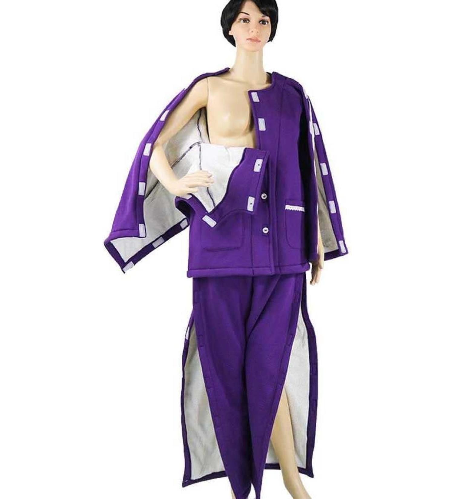 Patient Care Clothing - Easy Wear Thick Velvet for Disabled & Elderly | Hospital & Home Care | Purple (Medium - Buy Online on GoSupps.com