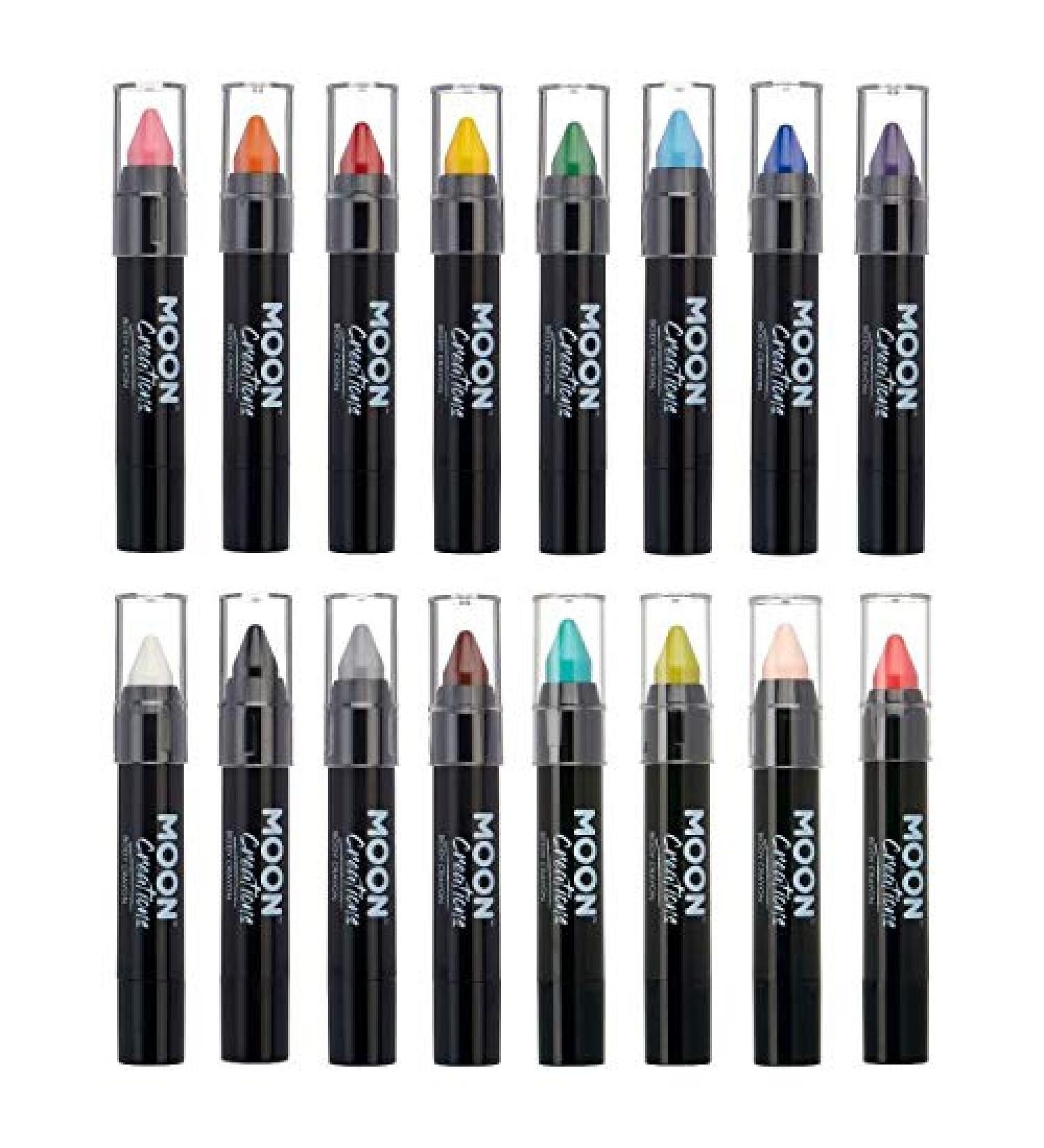 Moon Creations Face Color Code - 16 Set Sweatproof & Water-Resistant Animal-Tested Free for Costumes & Festivals | Perfect for Halloween or Kids & Adults - Buy Online on GoSupps.com