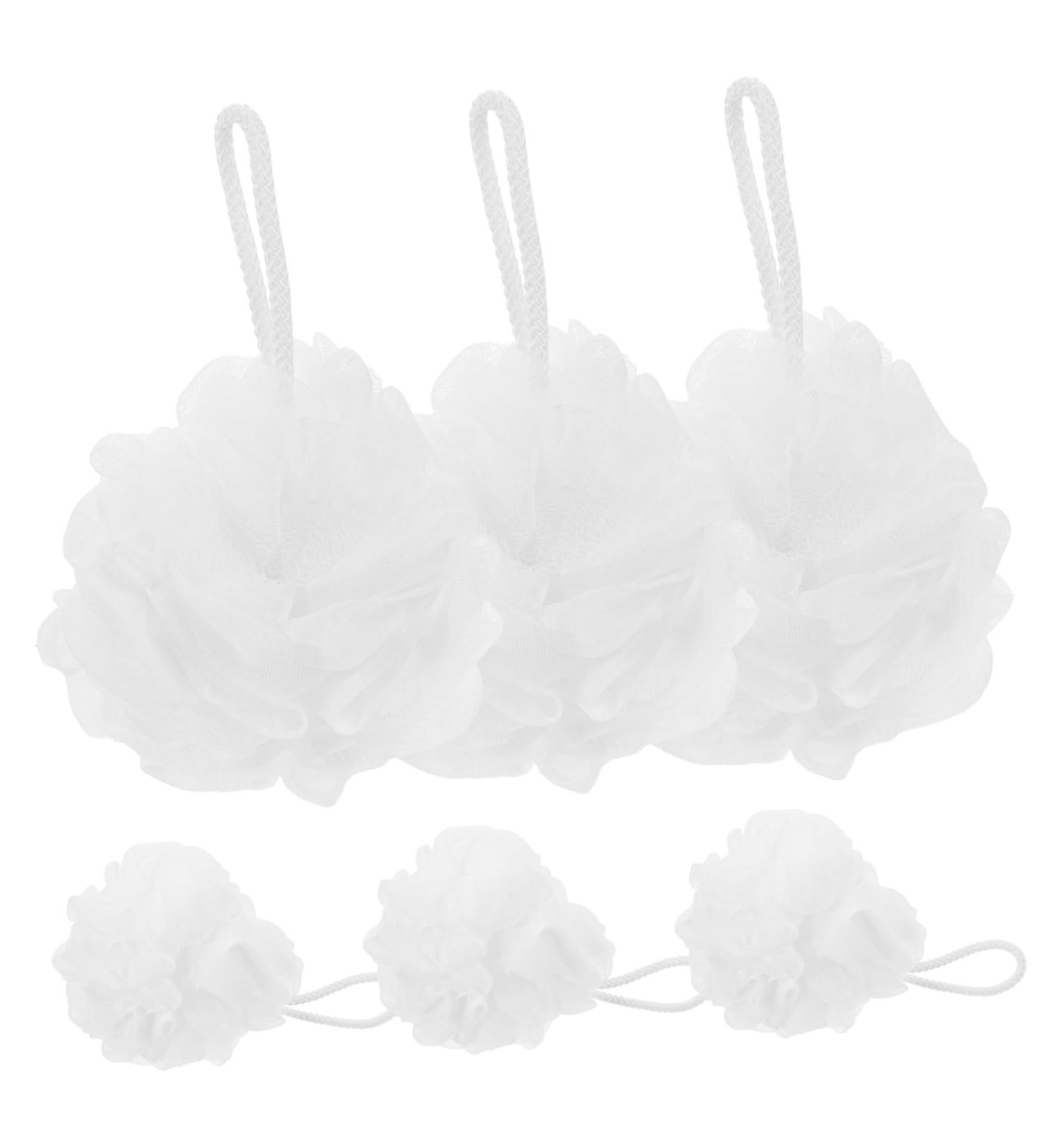 Angoily 6pcs Travel Bath Balls & Exfoliating Loofah Sponges - Compact Shower Puff Set for Ultimate Cleansing & Spa Experience - Buy Online on GoSupps.com