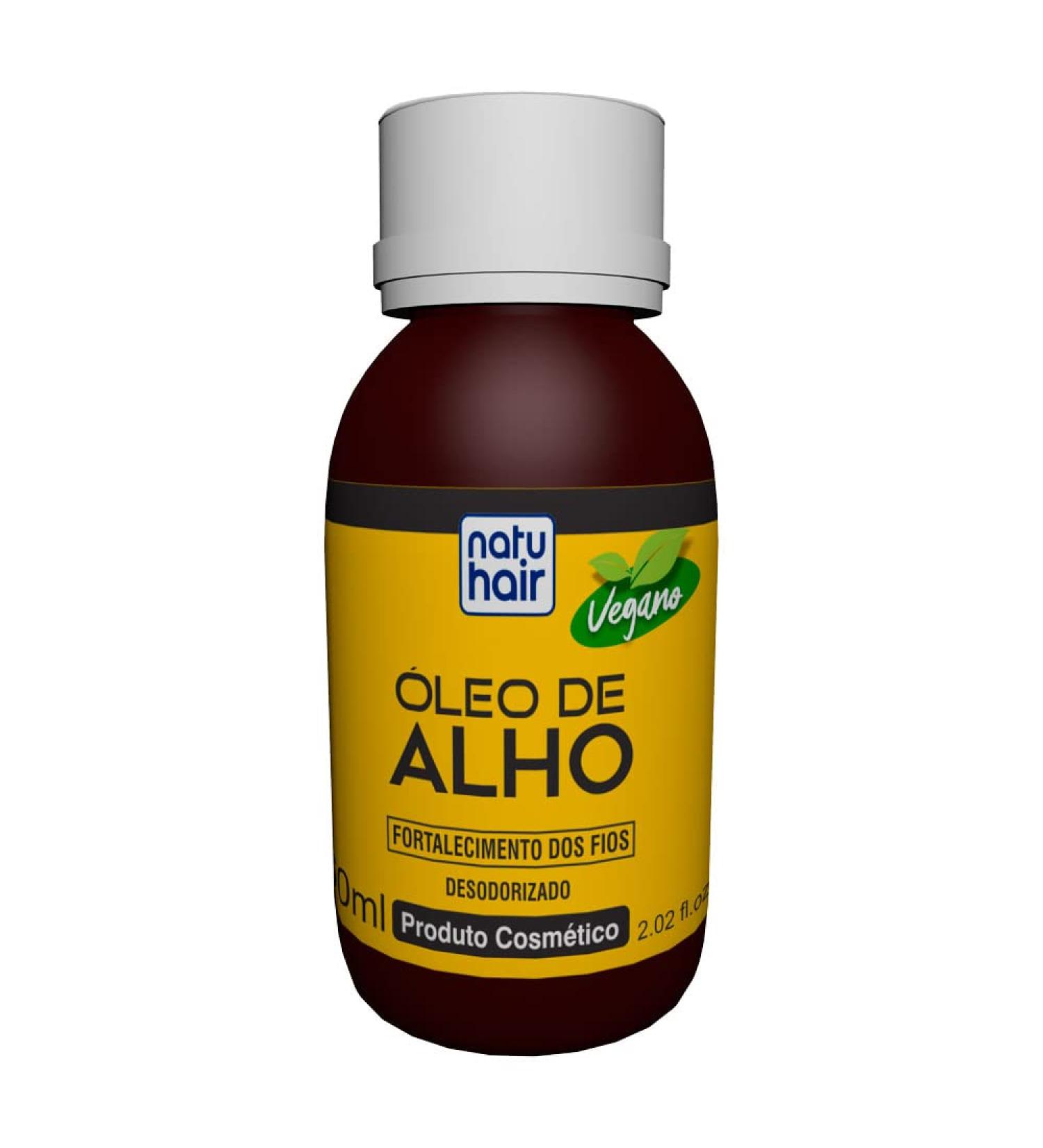 Hair Oil with Natu Hair Garlic Extract - 60ml Natu Hair Óleo Capilar Alho NATU HAIR 60ml