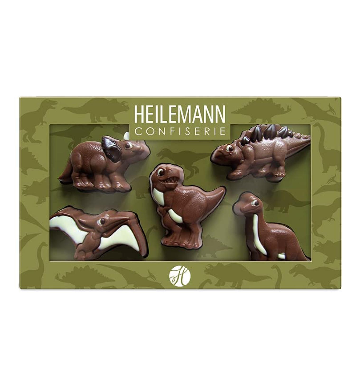 Heilemann Chocolate Figures Theme Pack - Fine Milk Dinosaurs Gift Pack (100g) | International Shipping Available - Buy Online on GoSupps.com