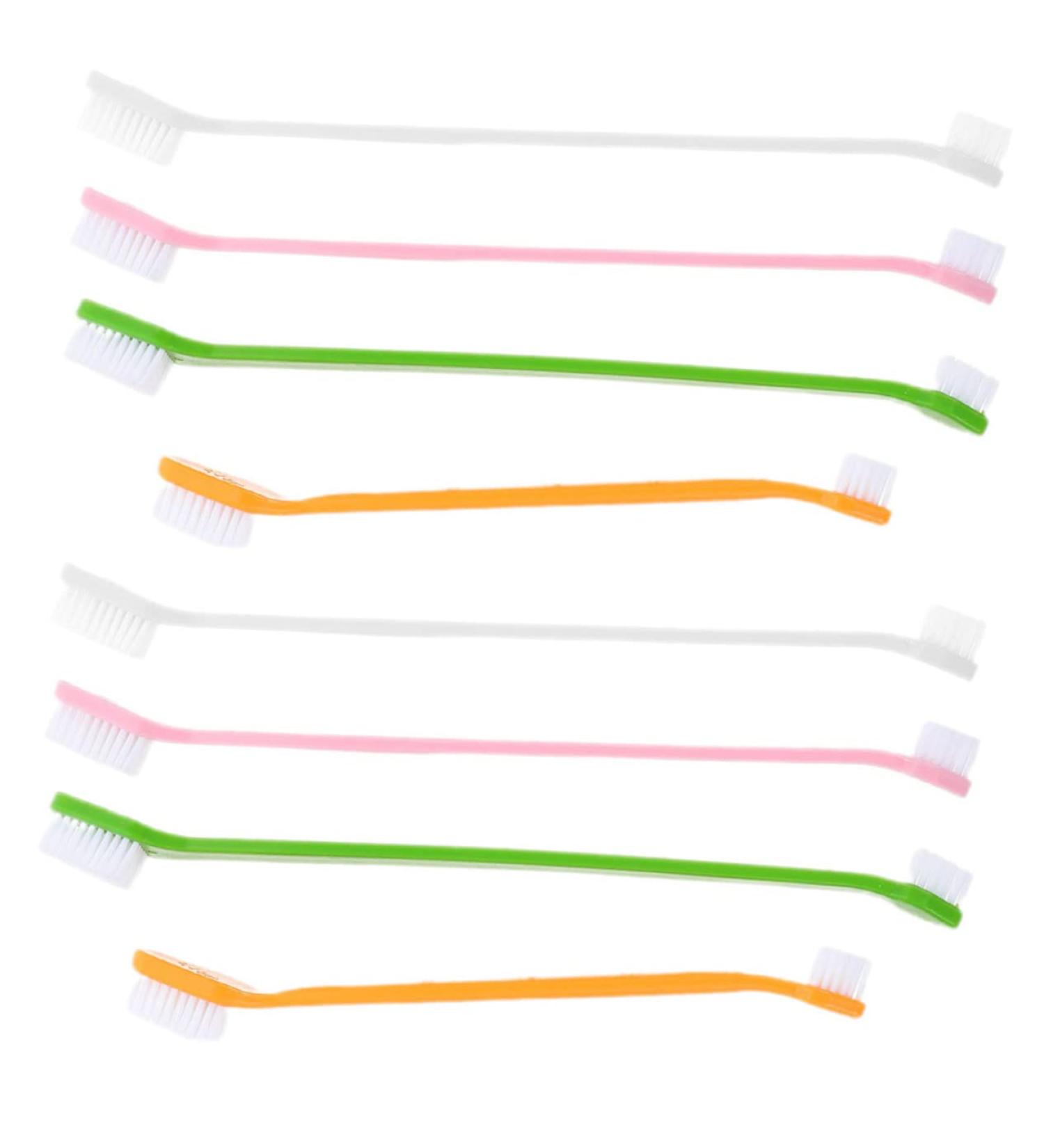 SEWOART 8pcs Dual-head Head Handheld Double Brush Supplies Cleaning Dog Teeth Care Puppy Oral Small Pet - Buy Online on GoSupps.com