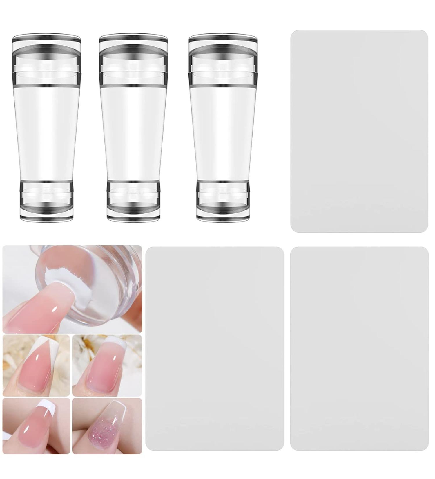 French Nail Stamper Set - Silicone Jelly Design with Scrapers | DIY Manicure Nails for Women & Girls | Christmas Gift - Buy Online on GoSupps.com